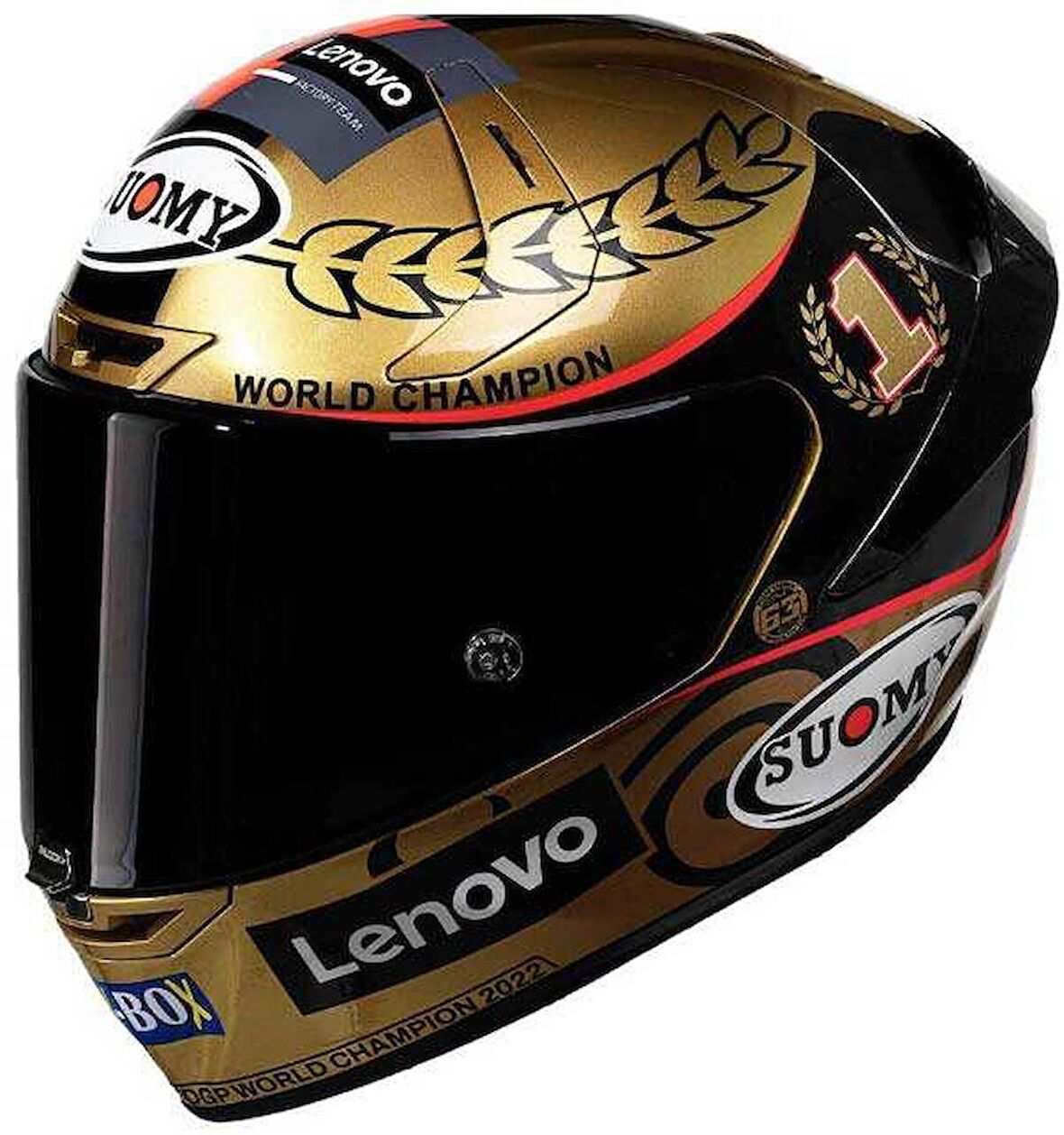 SUOMY SR-GP KASK PECCO BAGNAIA WORLD CHAMPION 2022 GOLD LIMITED EDITION