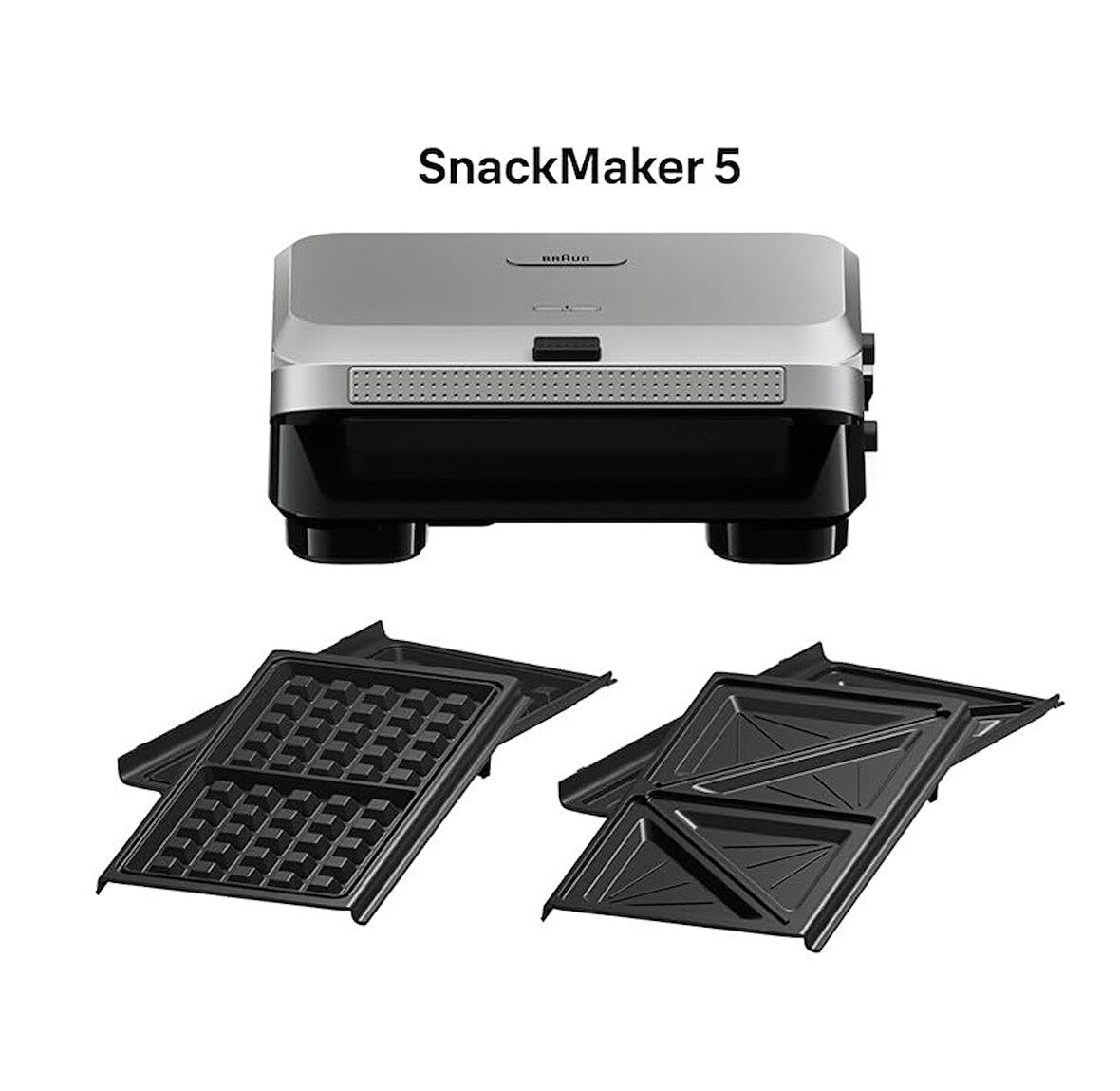 Braun Snack Maker 5 SM5005 Sandviç, Waffle ve Tost Makinesi Silver