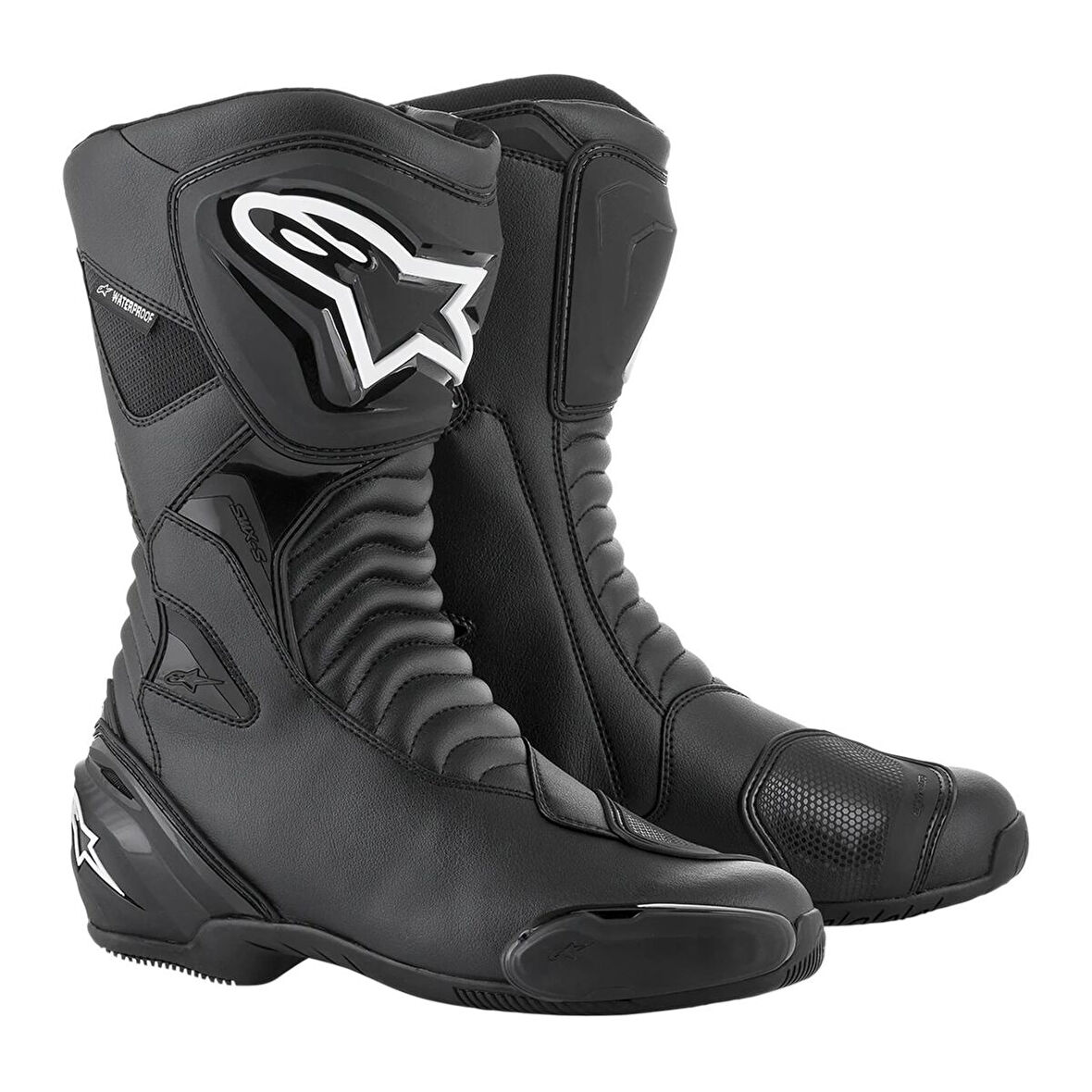 Alpinestars SMX S WP Korumalı Spor Motosiklet Botu Siyah