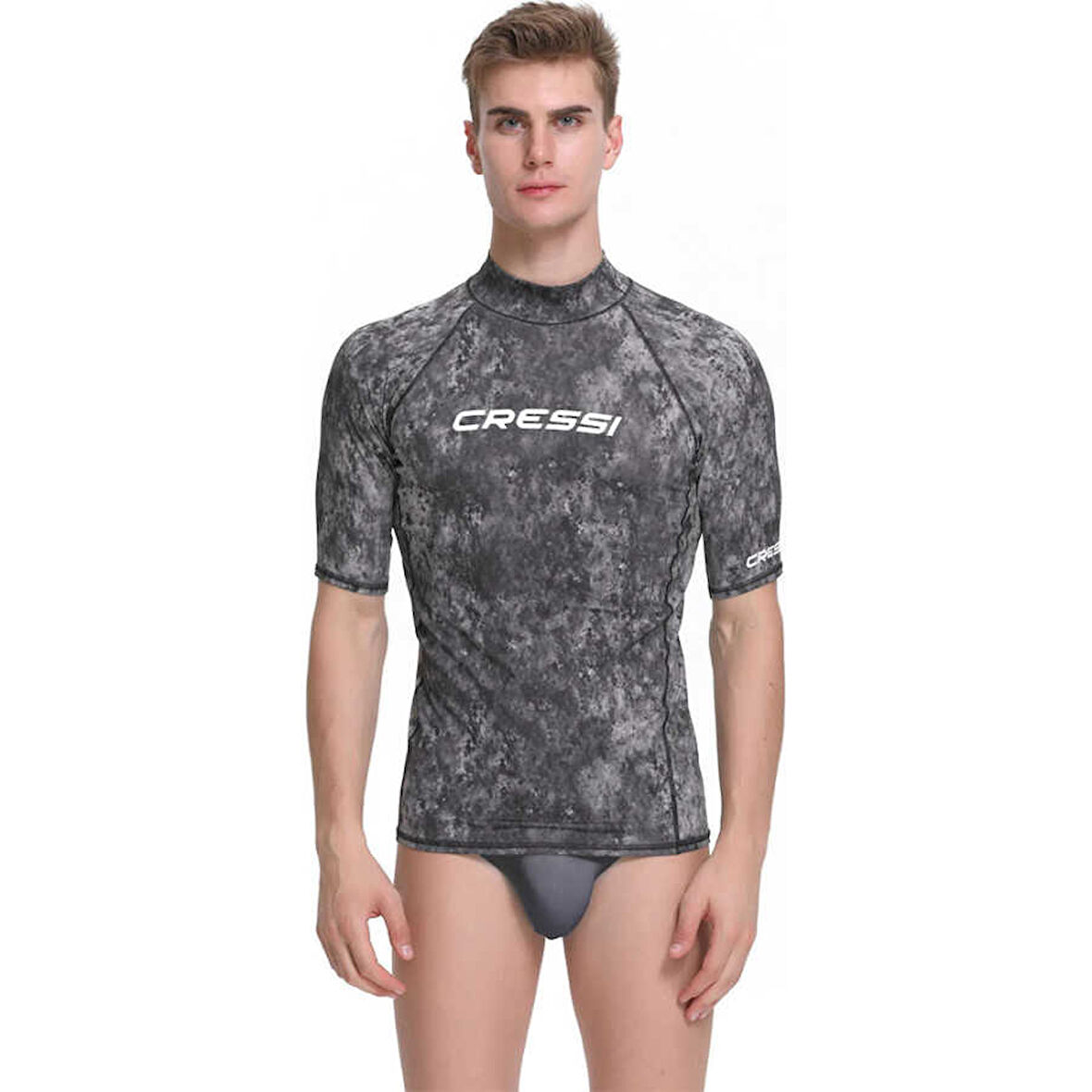 Cressi Rash Guard Man T-Shirt BLACK-WHİTE-XXL - NO:6
