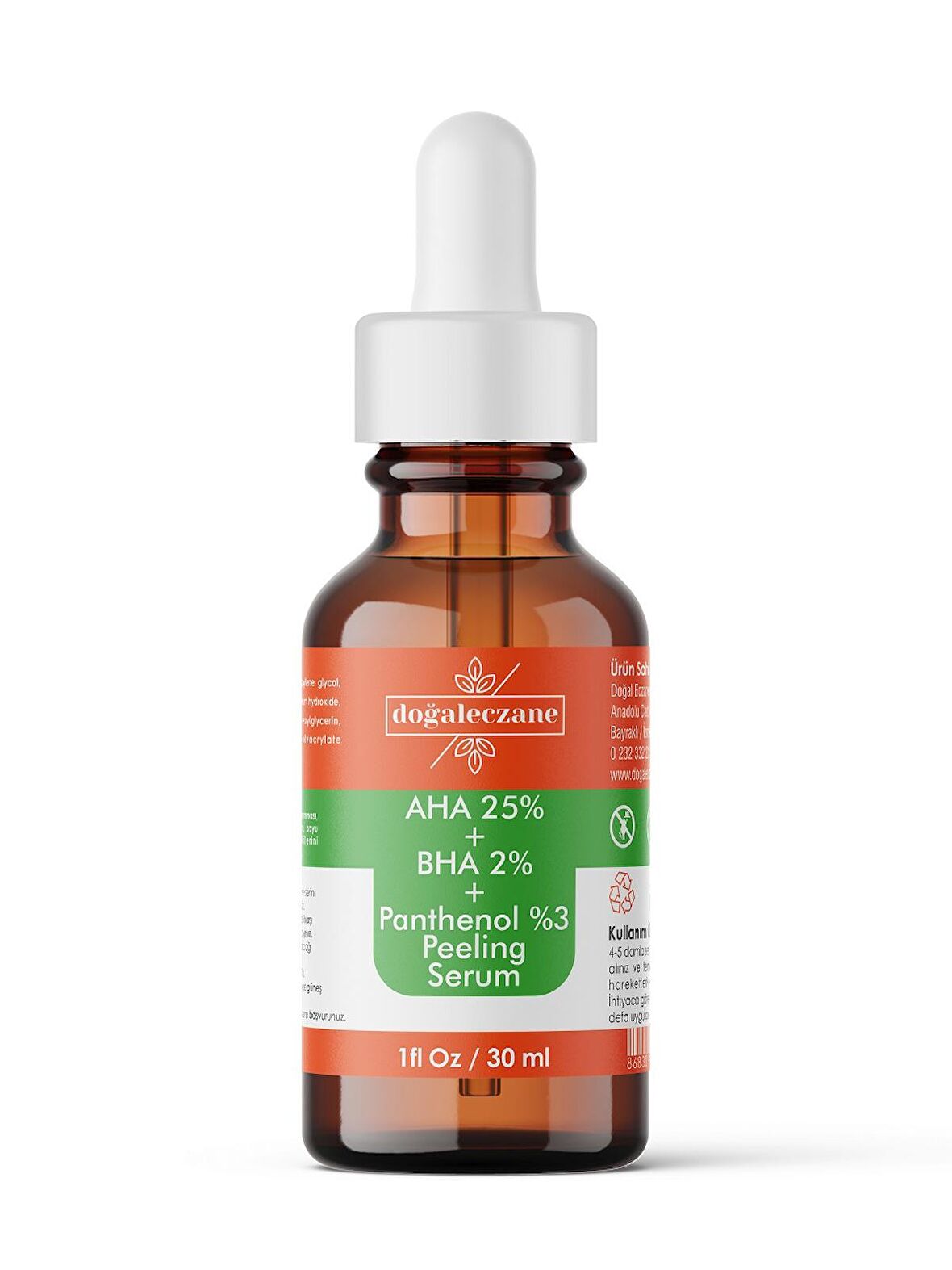 (Aha %25 + Bha %2 + Panthenol %3) Leke Karşıtı & Cilt Tonu Eşitleyici Peeling Cilt Serum 30 ml