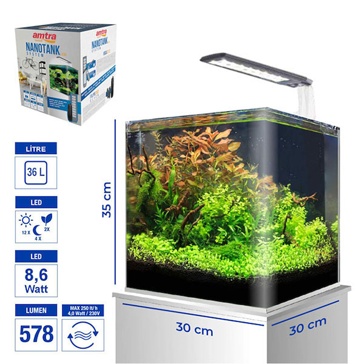 Amtra Nano Tank 30 Set 30x30x35 cm 30 Lt