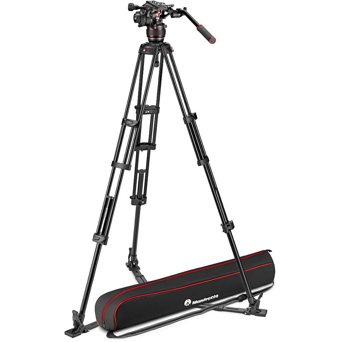 Manfrotto MVK608TWINGA Nitrotech 608 Head & Alu Twin GS Video Tripod