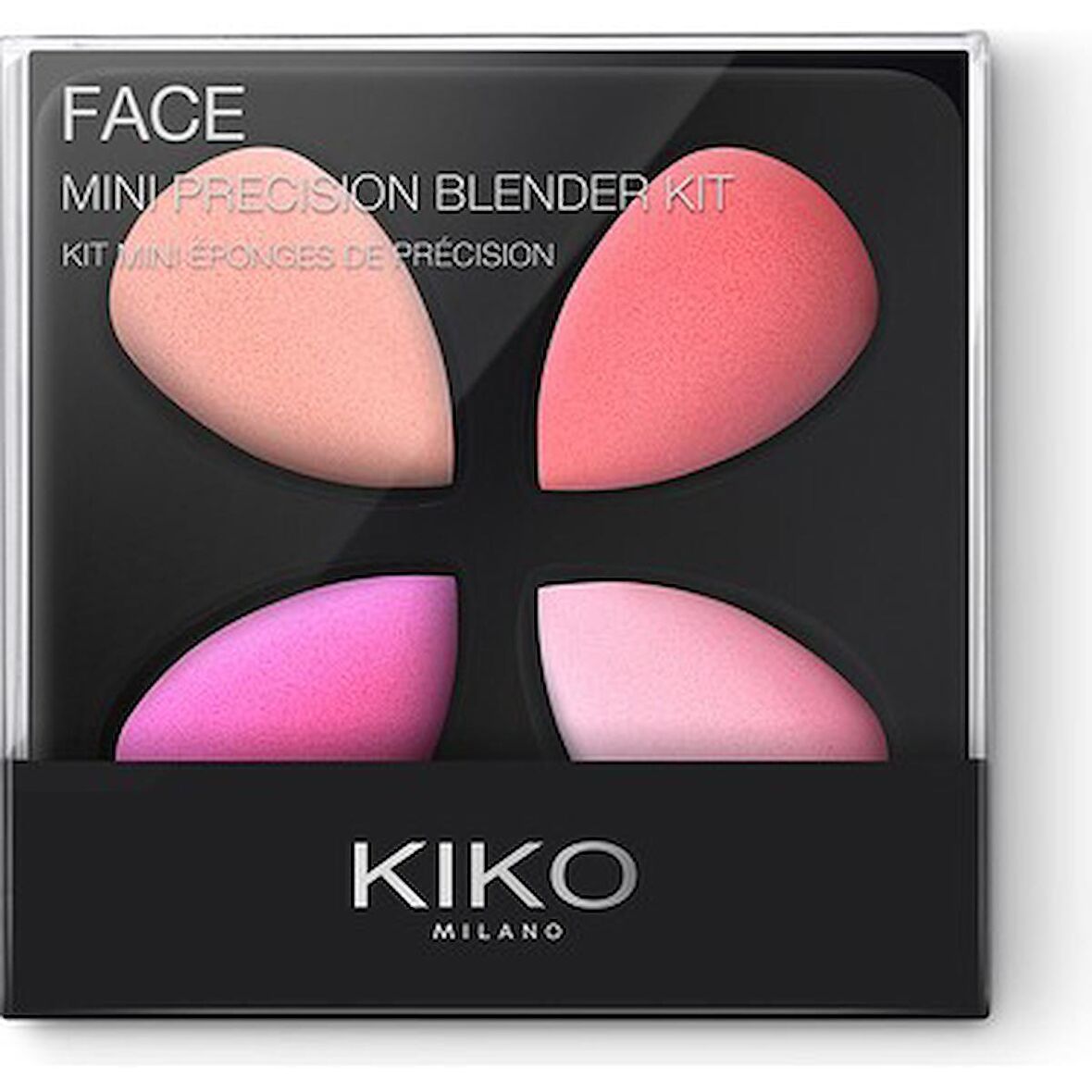 Kiko Milano Mini Precision Blender Kit Fondöten Ve Kapatıcı Uygulamak Için Mini Makyaj Süngeri, 4 Adet