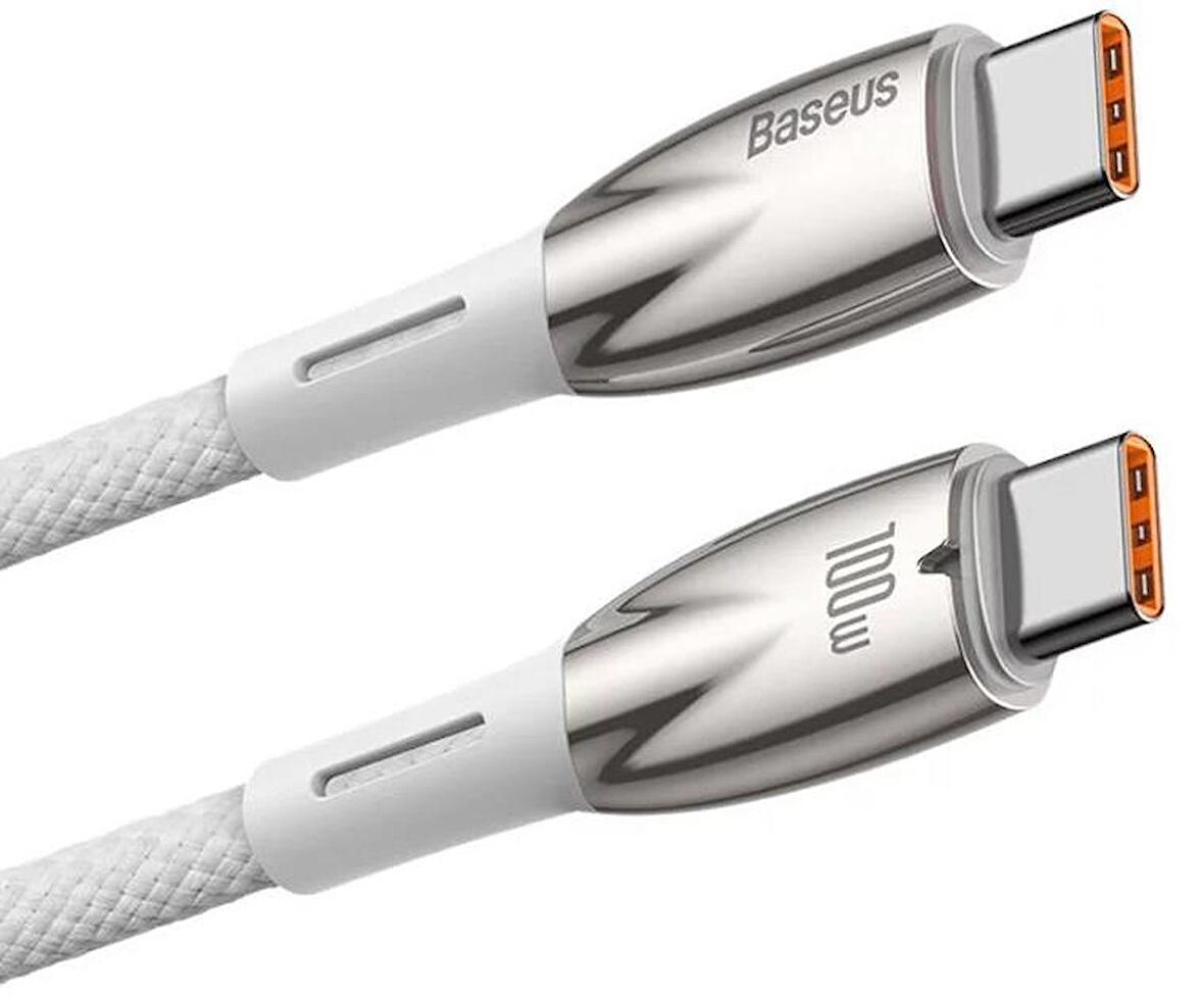 Baseus Super Şarj 2Mt 100W Type-c Şarj Kablosu 480Mbps Veri Aktarım Huawei Samsung Xiaomi Şarj Kablosu