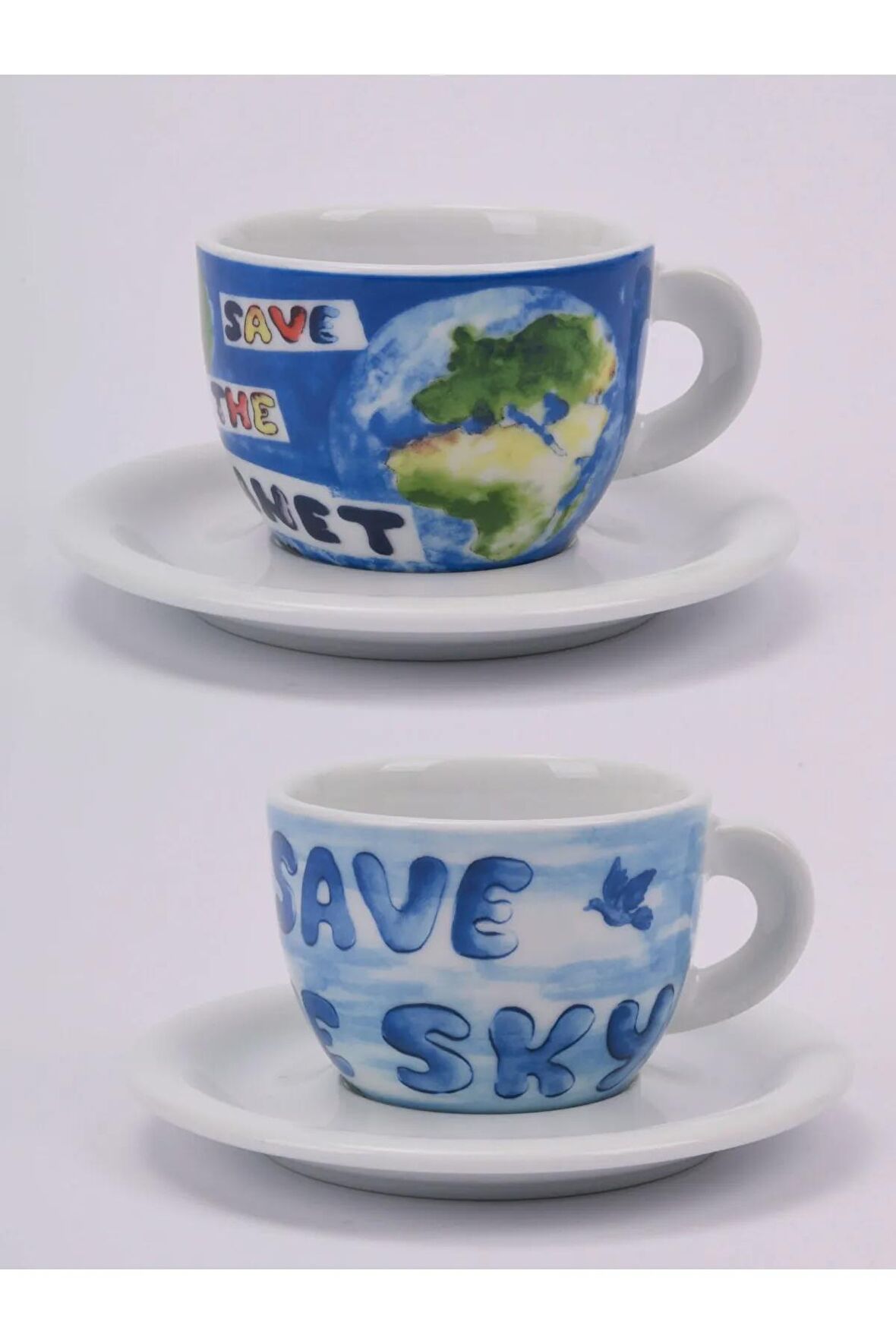Edex ’’ın Our Hands’’ Cappuccino Fincan Ve Tabak - 190 Ml - Set 2 Adet