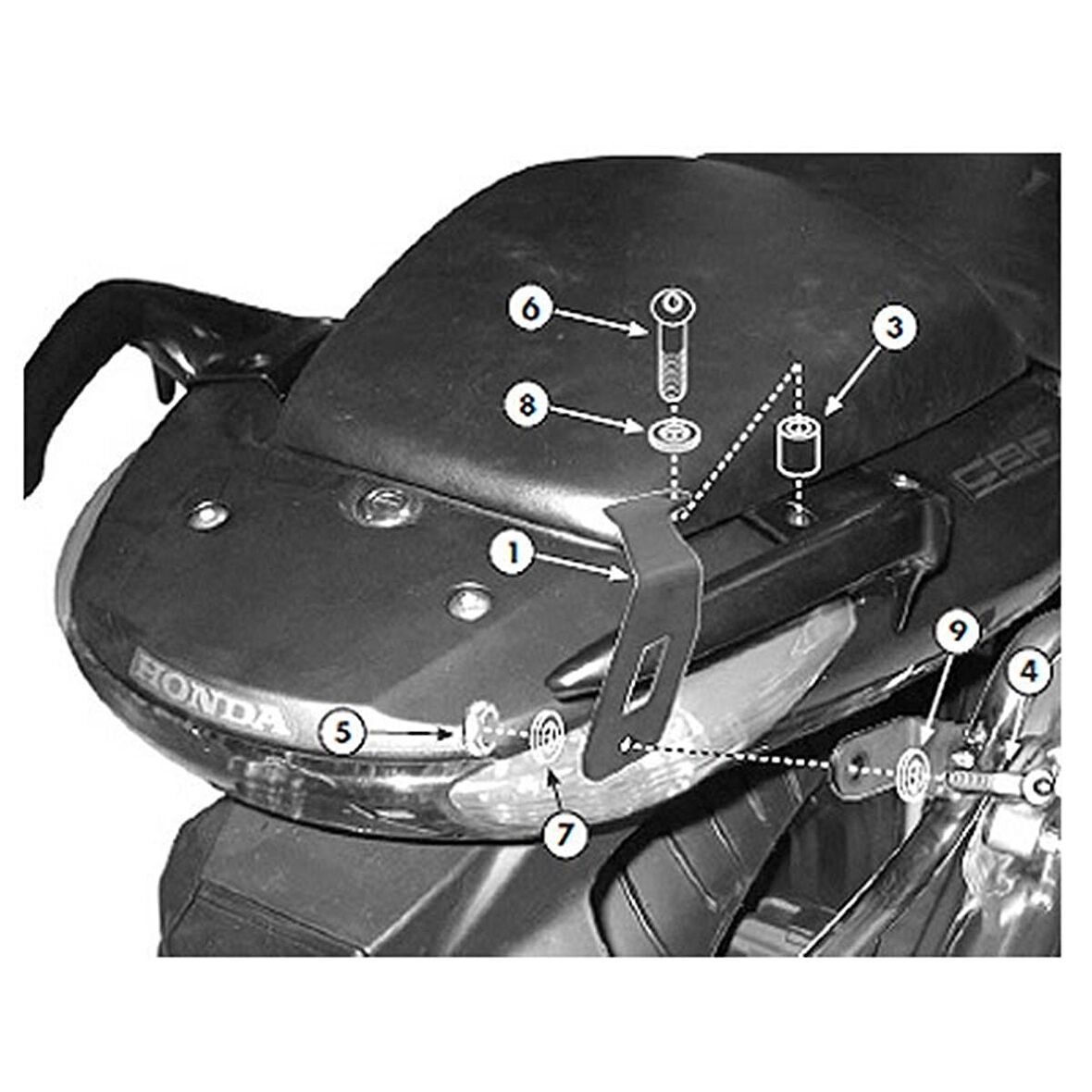 Kappa KLX174KIT HONDA CBF 500-600-1000 Yan Çanta Taşıyıcı Bağlantı Kiti