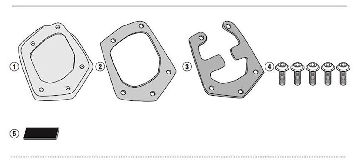 Kappa ES2145K Yamaha Tenere 700 (19-20) Yan Ayak Destek Kit