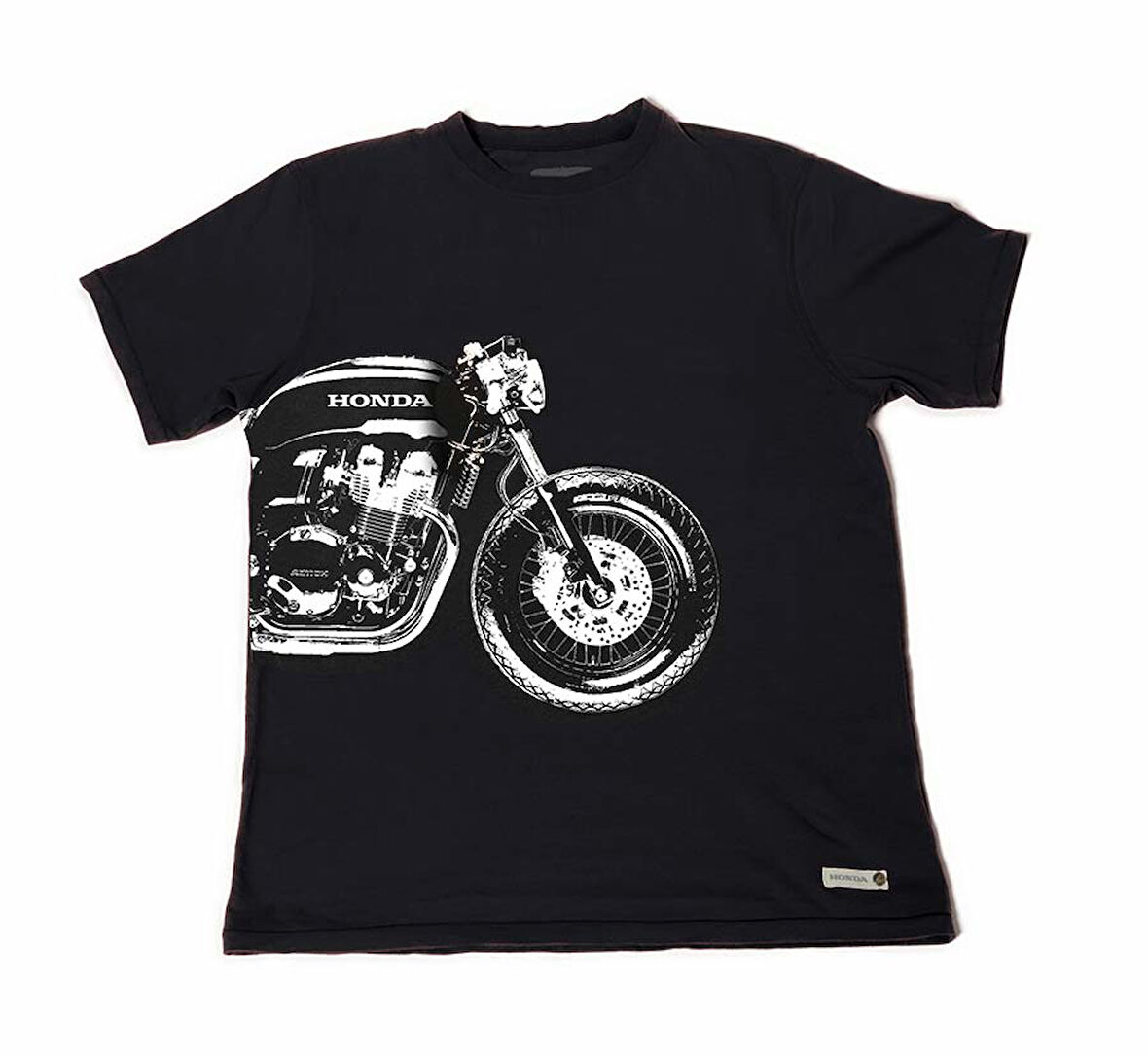 HONDA COLLECTION SİYAH T-SHIRT MOTOSİKLET ÇİZİMLİ