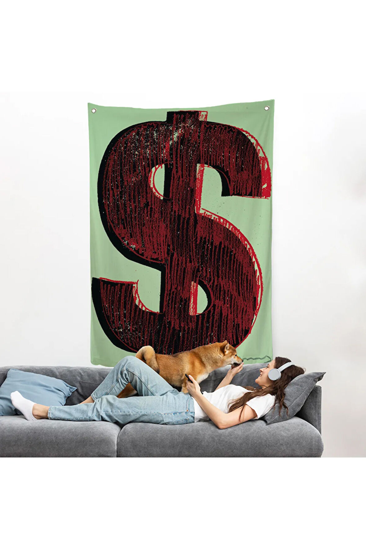 Dolar İşareti Duvar Örtüsü-8031