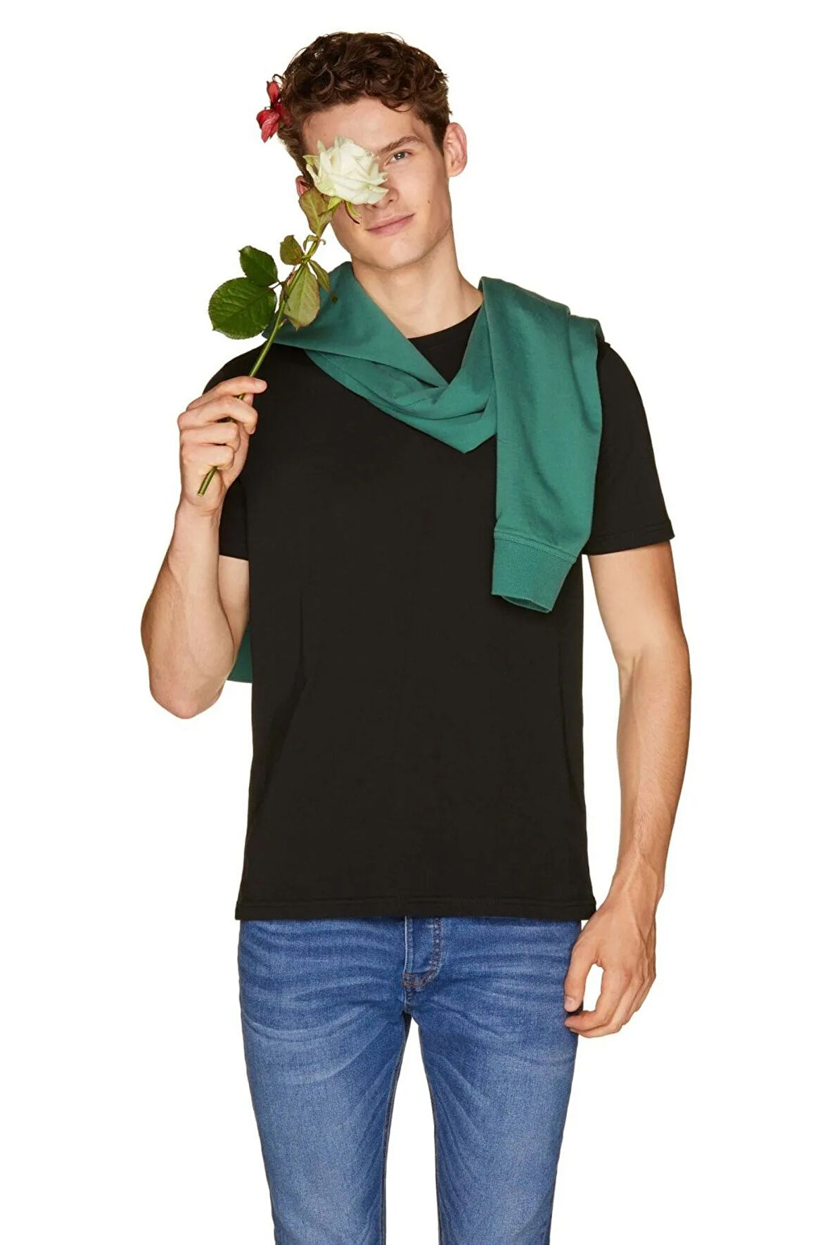 United Colors of Benetton Erkek Siyah Tişört Model Kodu: 124P3U53J1F15