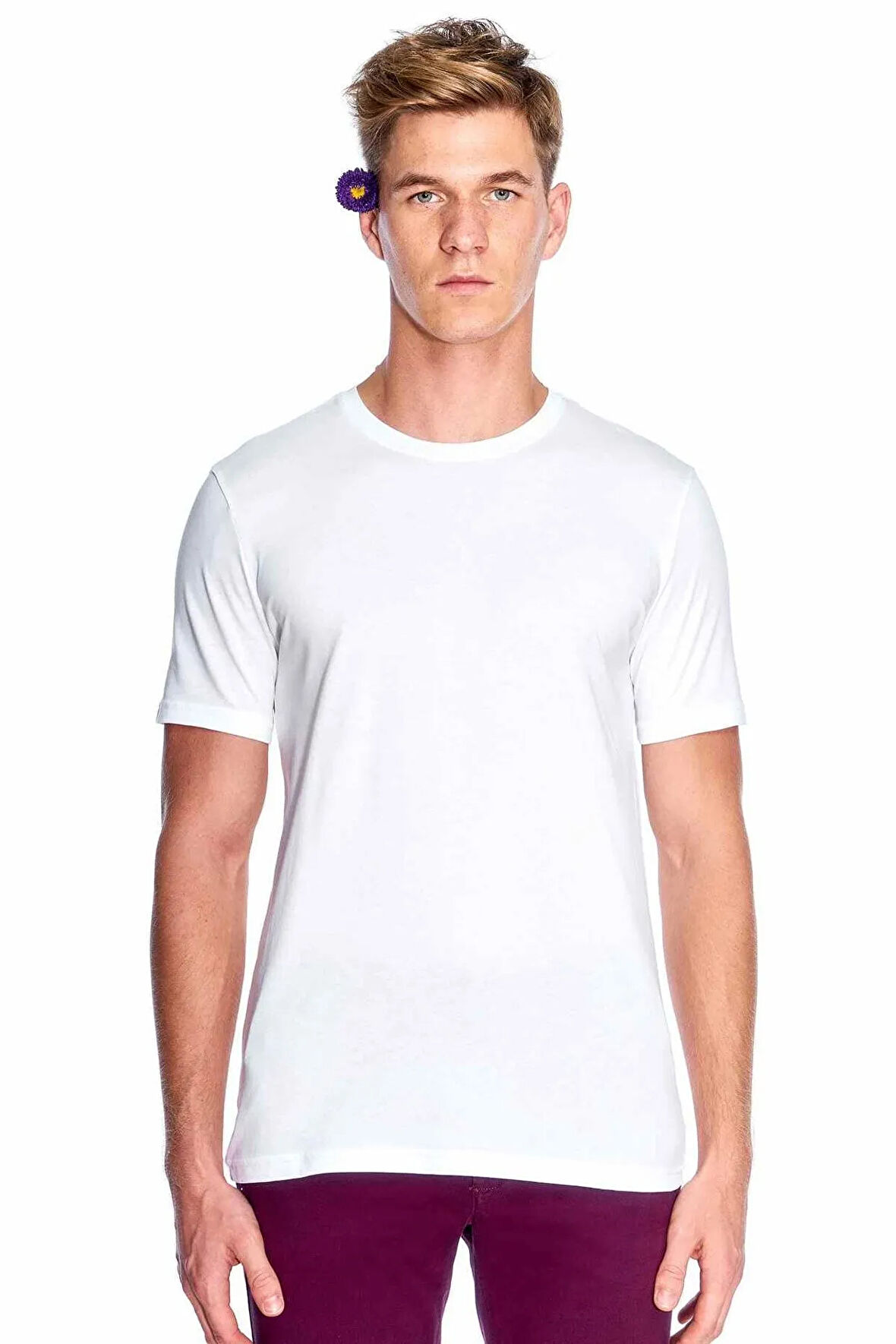 United Colors of Benetton Erkek Beyaz Tişört Model Kodu: 124P3U53J1F15