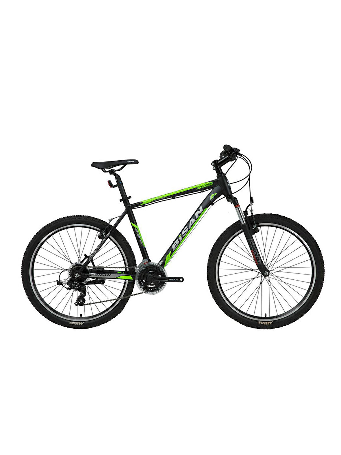 Bisan MTX7050 26 Jant 21 Vites V Fren 43cm Kadro Dağ Bisikleti Siyah / Yeşil