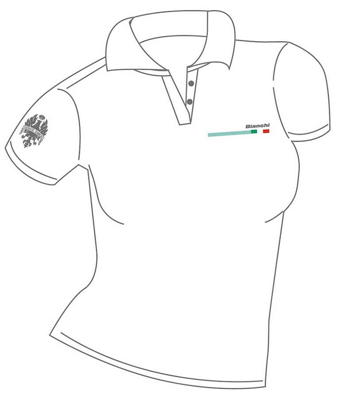 Bianchi Polo T-Shirt Donna Bianco Beyaz Kadın