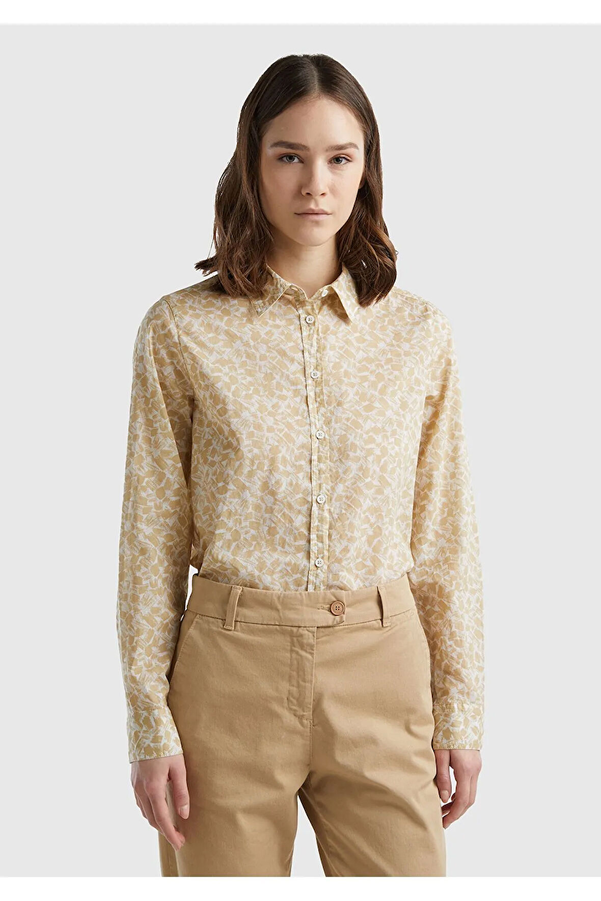 United Colors Of Benetton Kadın / Kız Krem Gömlek (Model Kodu: 124P5Oa95Q8U4 )