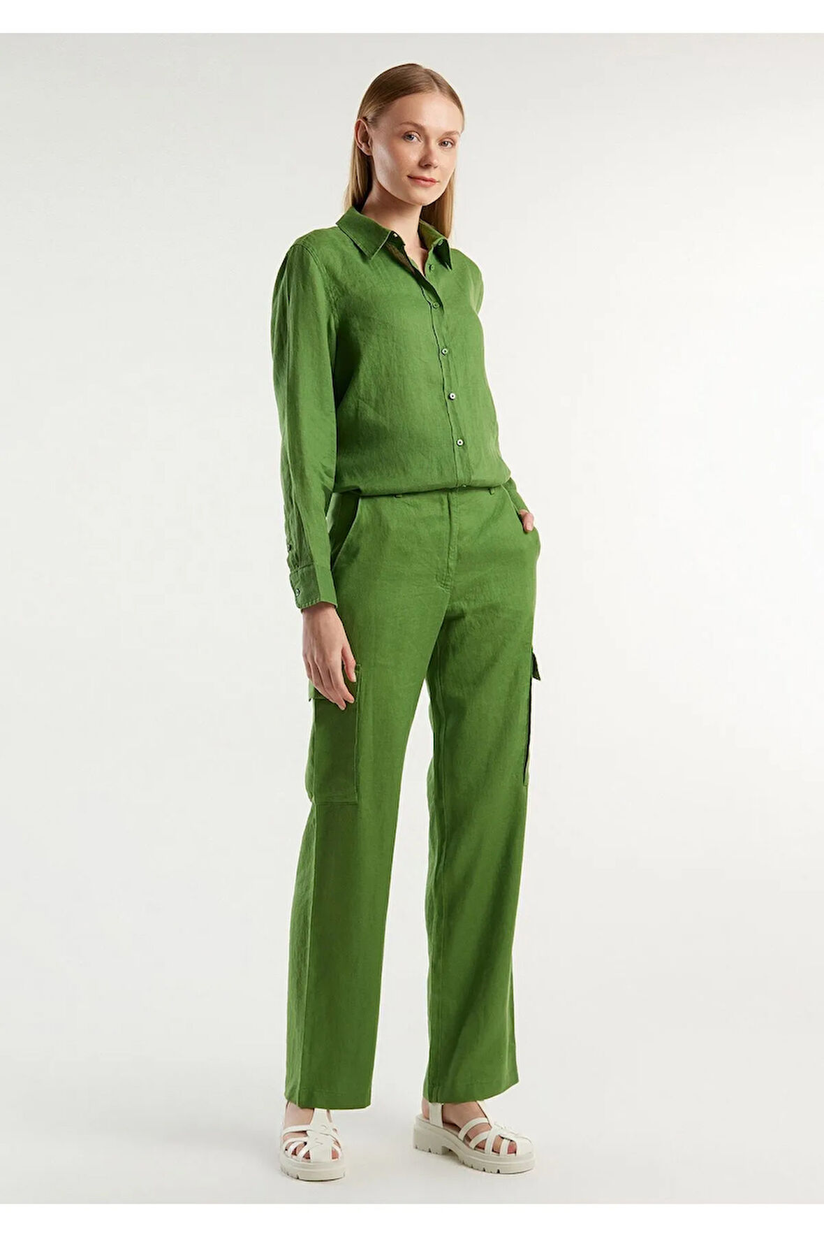 United Colors Of Benetton Kadın / Kız Haki Pantolon (Model Kodu: 124P4Aghdf05V )