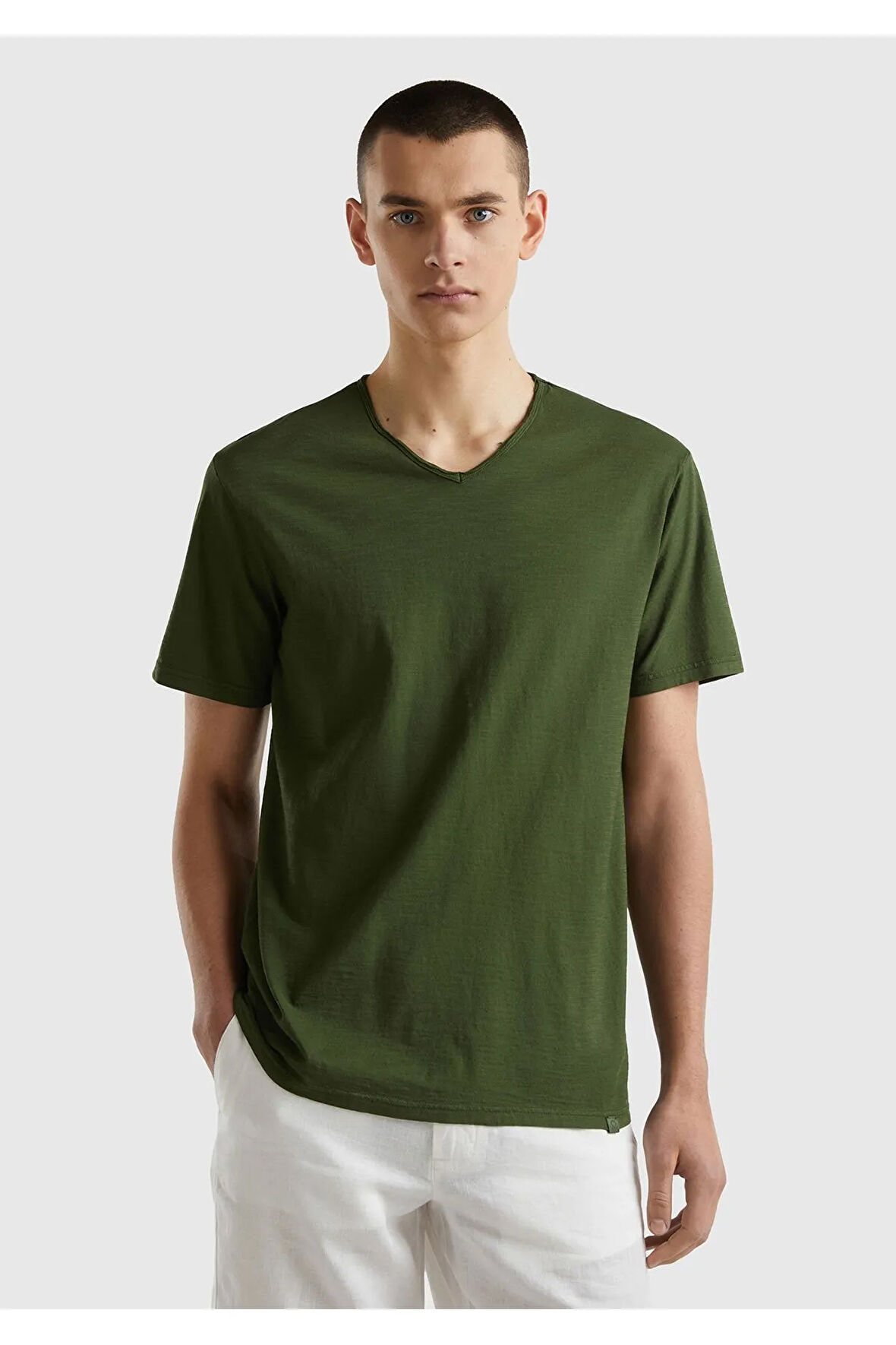 United Colors of Benetton Erkek Yeşil Tişört Model Kodu: 124P3JE1J4264