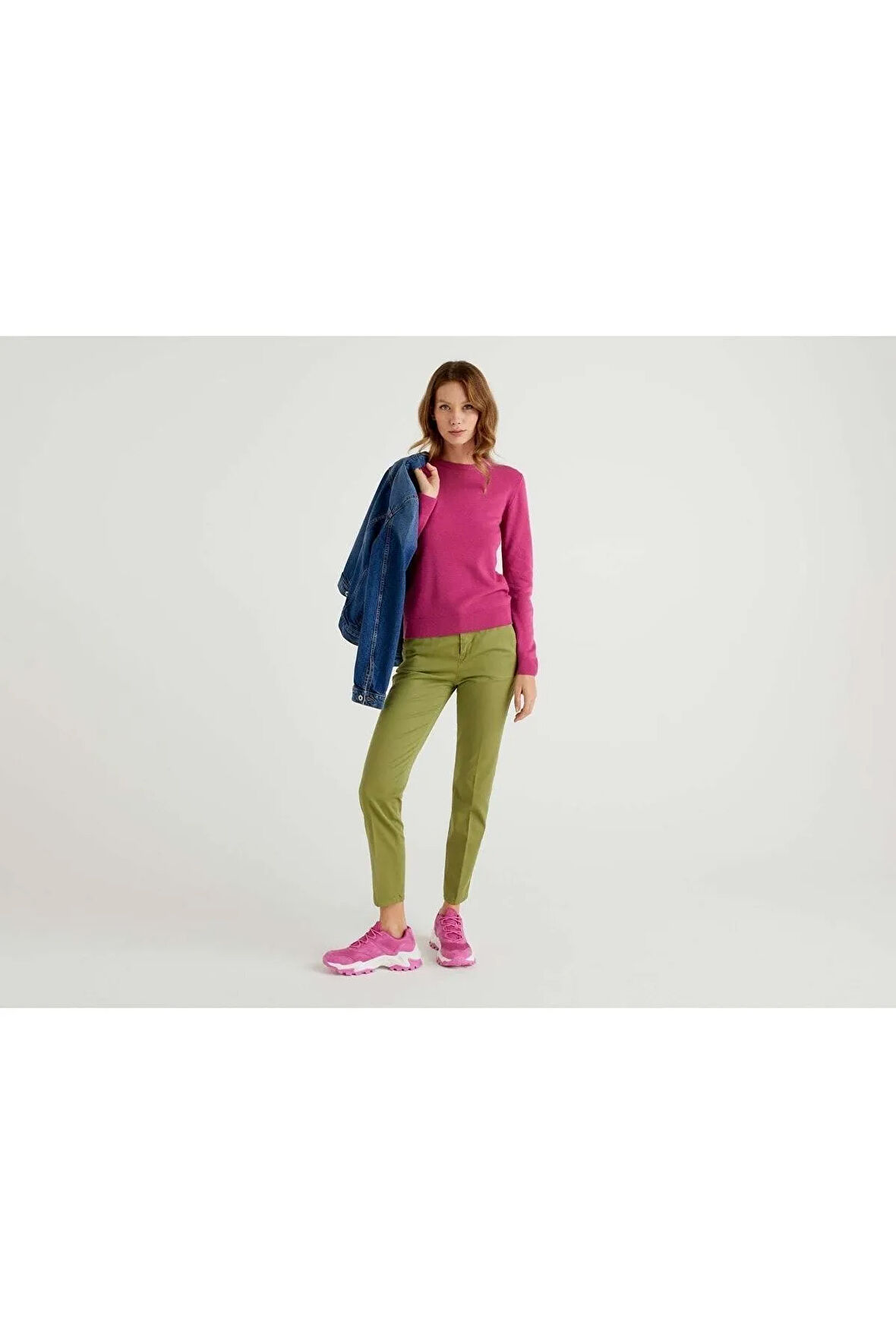 United Colors of Benetton Kadın Haki Pantolon Model Kodu: 122A4GD7558S3