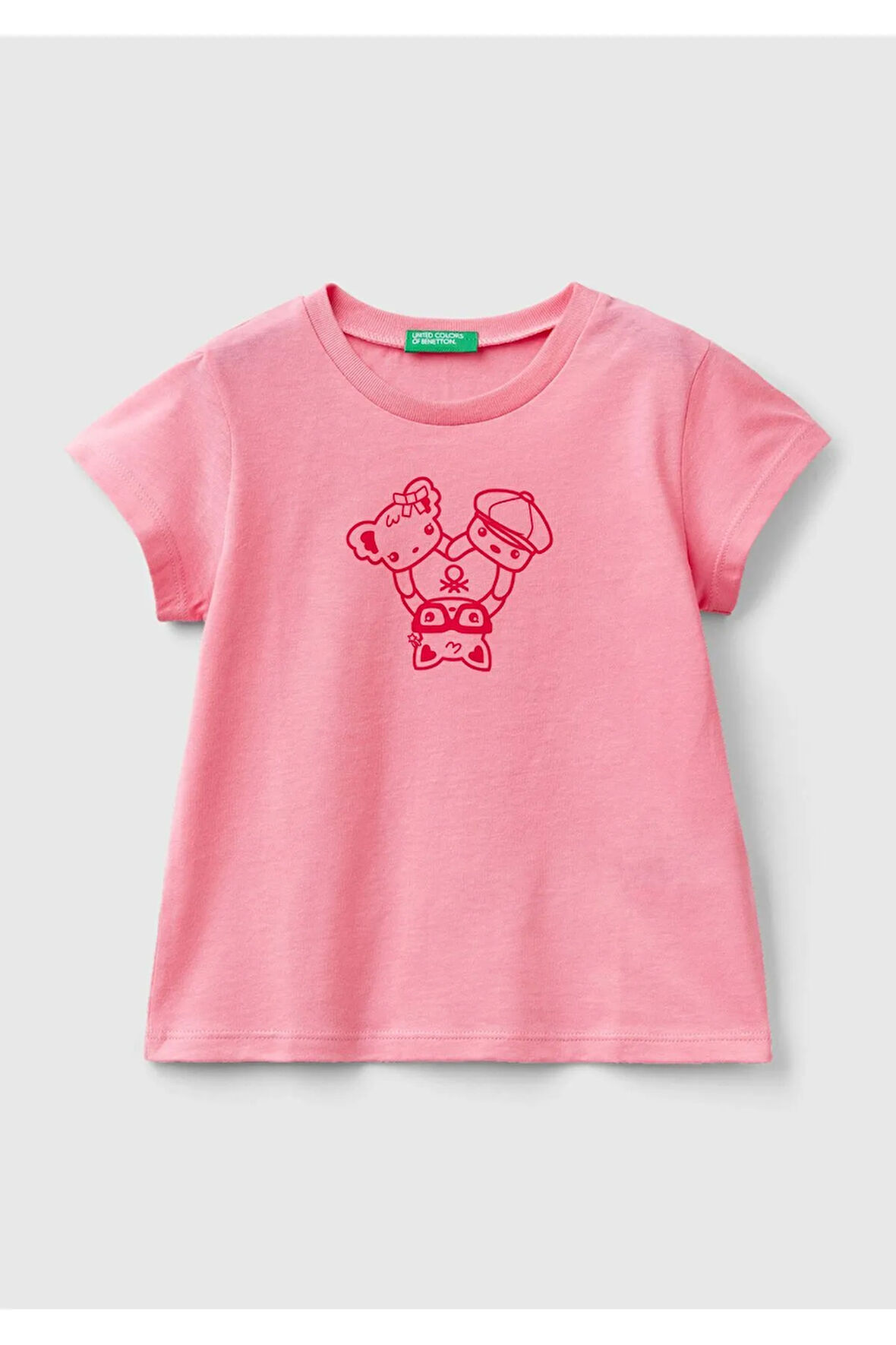 United Colors Of Benetton Kadın / Kız Pembe Tişört (Model Kodu: 224P3096G10D7 )