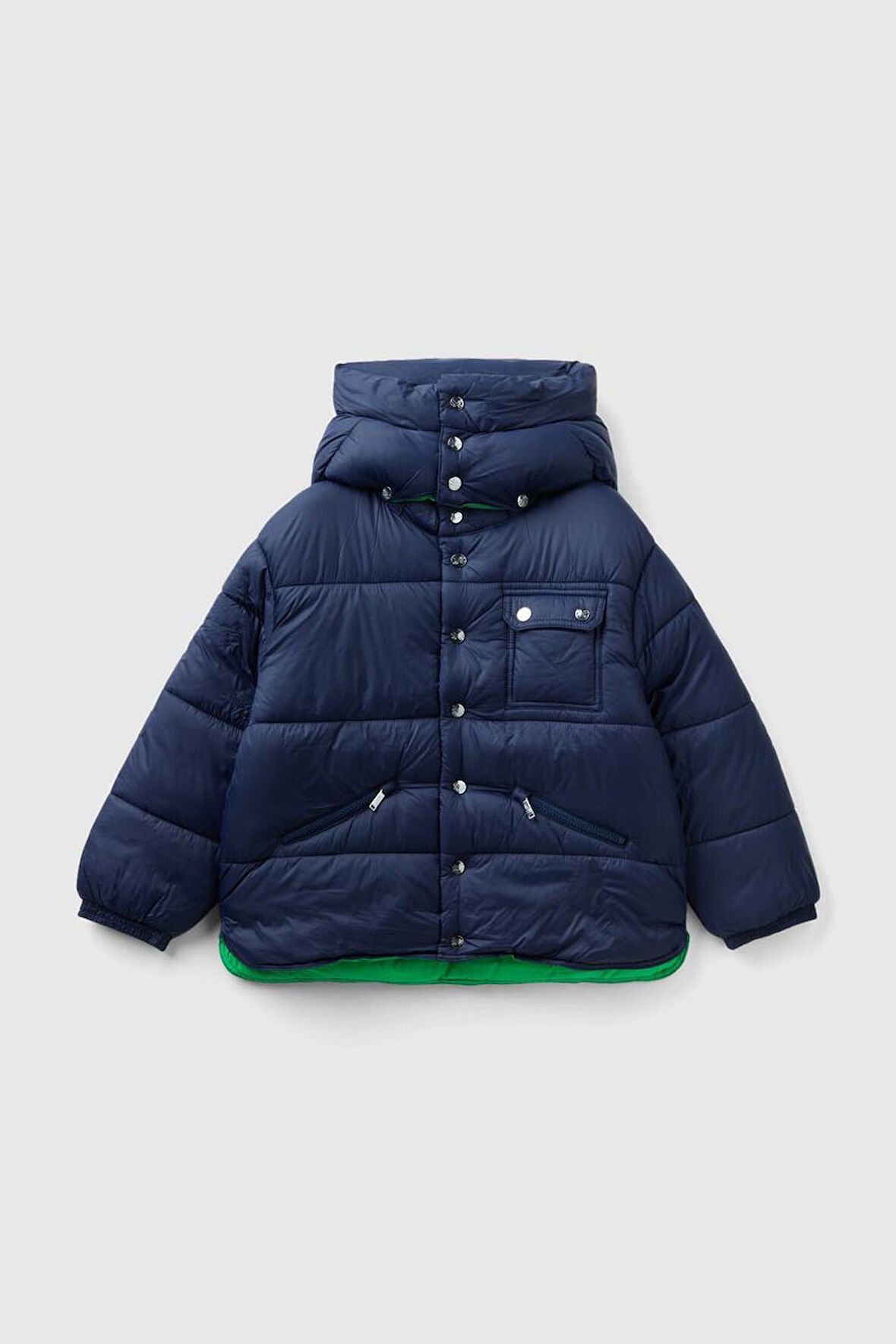 Erkek Çocuk Çift Renkli Mont - Lacivert | 10-11 Yaş