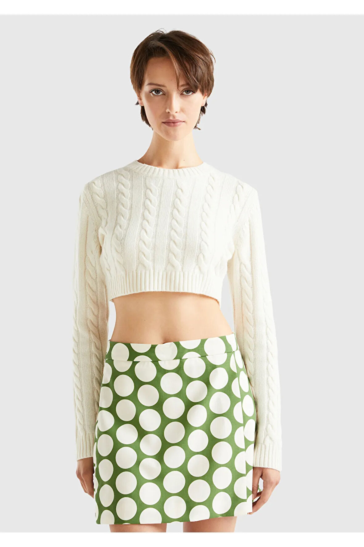 United Colors Of Benetton Kadın / Kız Krem Kazak (Model Kodu: 123A18Ayd106X )