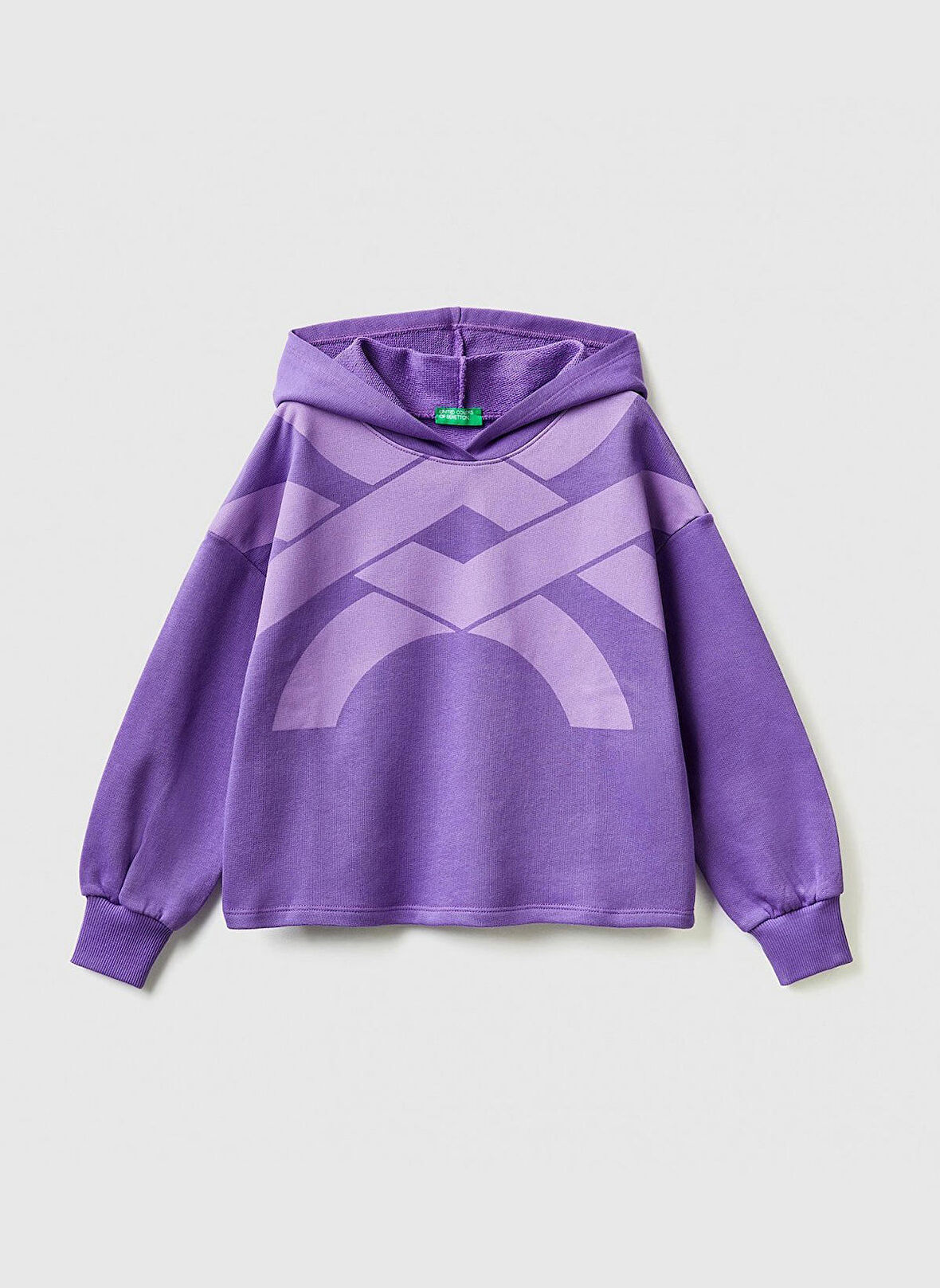 Benetton Mor Kız Çocuk Sweatshirt 3J68C202L