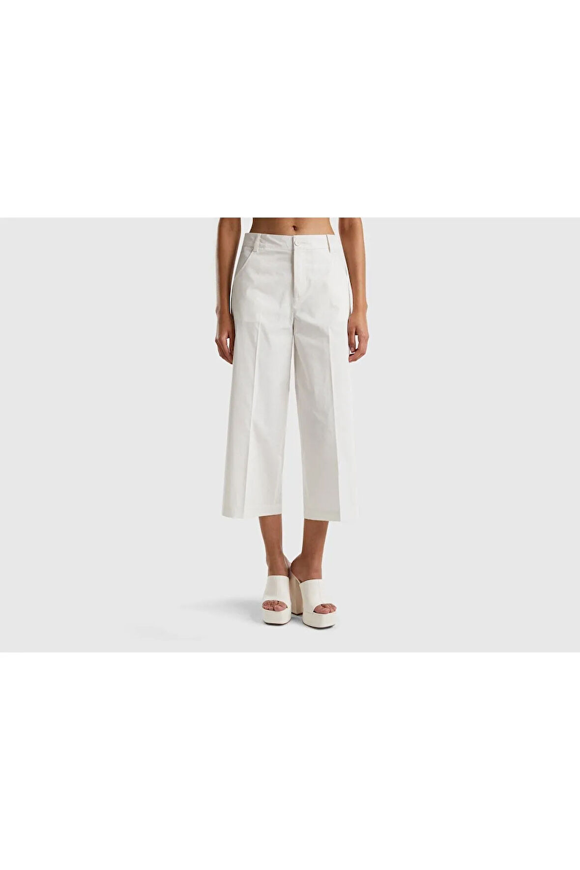 United Colors Of Benetton Kadın / Kız Beyaz Pantolon (Model Kodu: 124P41Eadf03U )