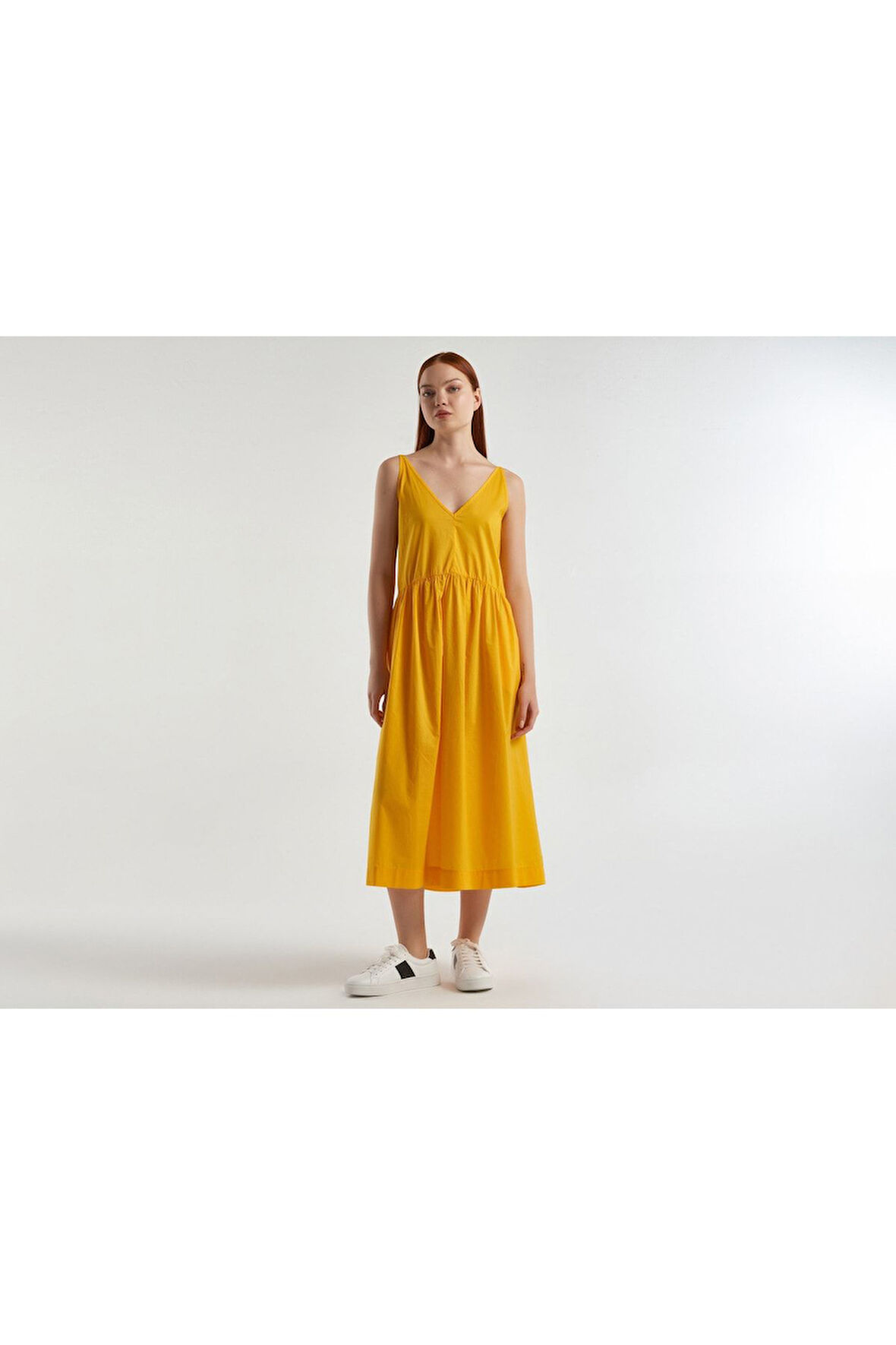 Kadın Sarı Askılı Elbise Sarı