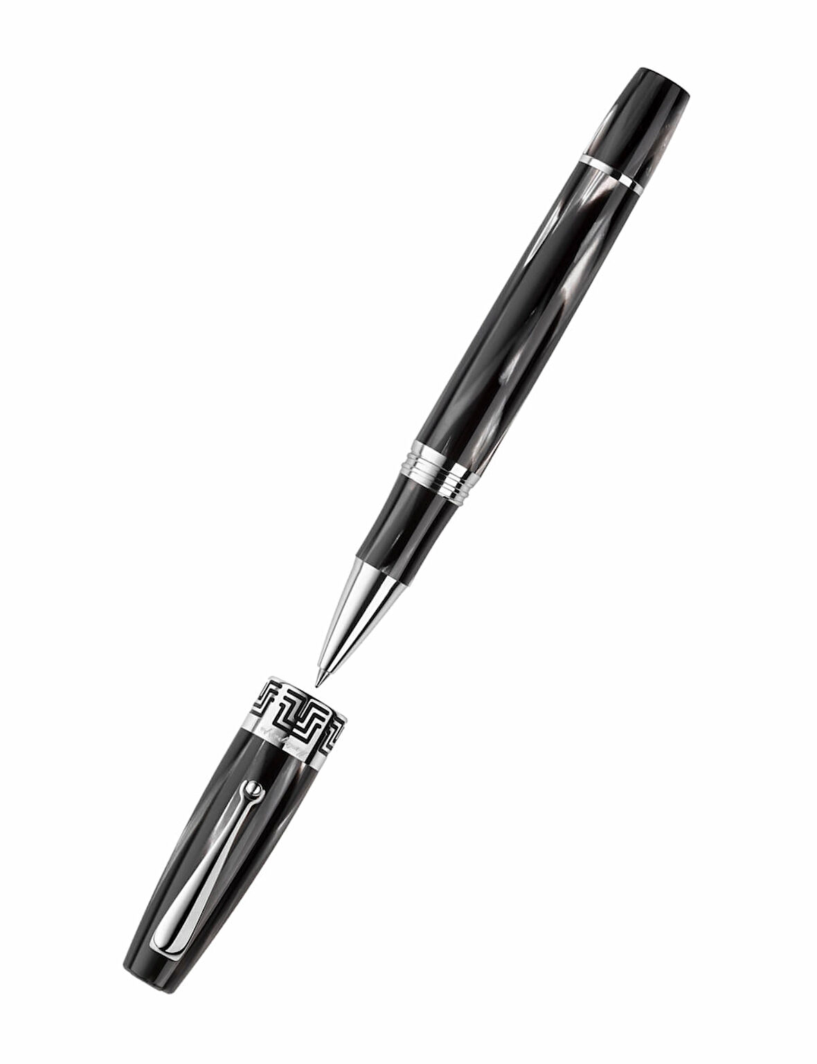 Montegrappa Extra 1930 Extra by Name. Extra by Nature. Siyah & Beyaz Roller Kalem ISEXFRCH