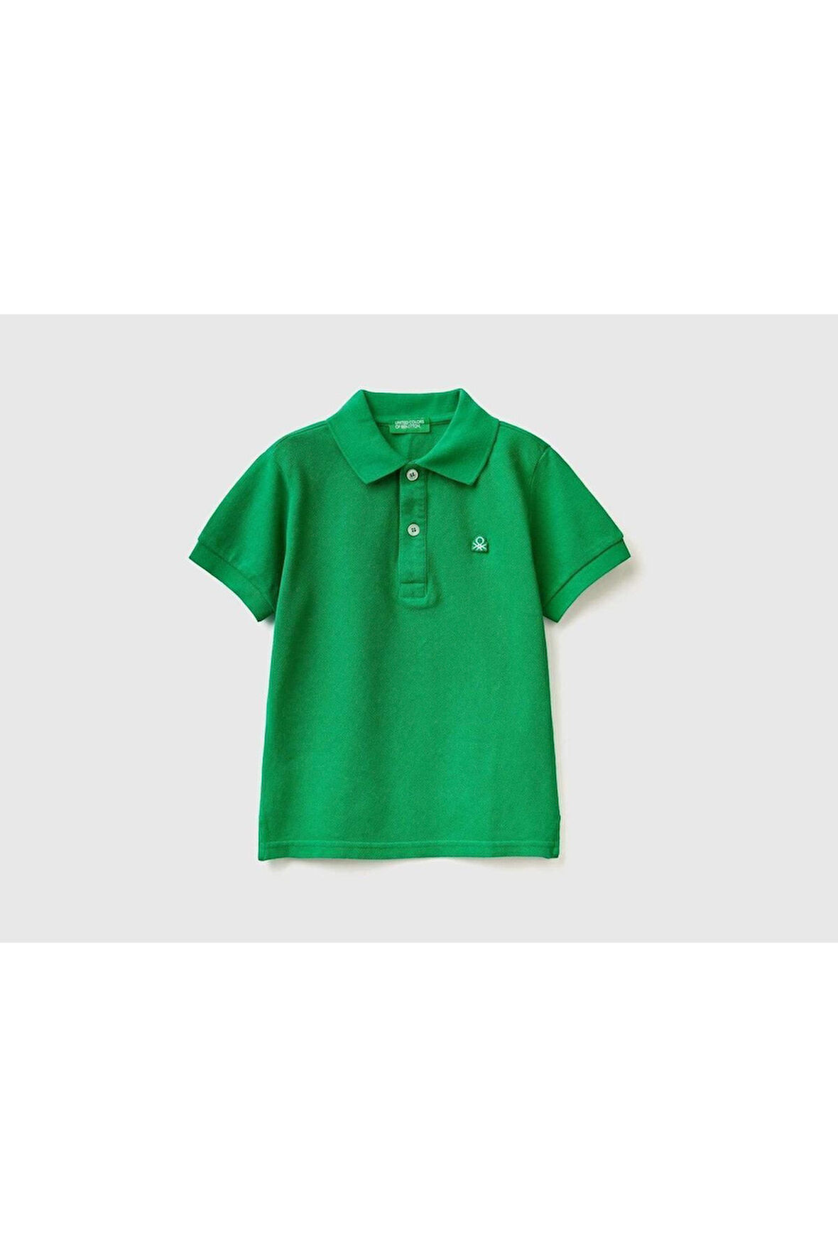 Erkek Çocuk Yeşil Logolu Polo T-shirt