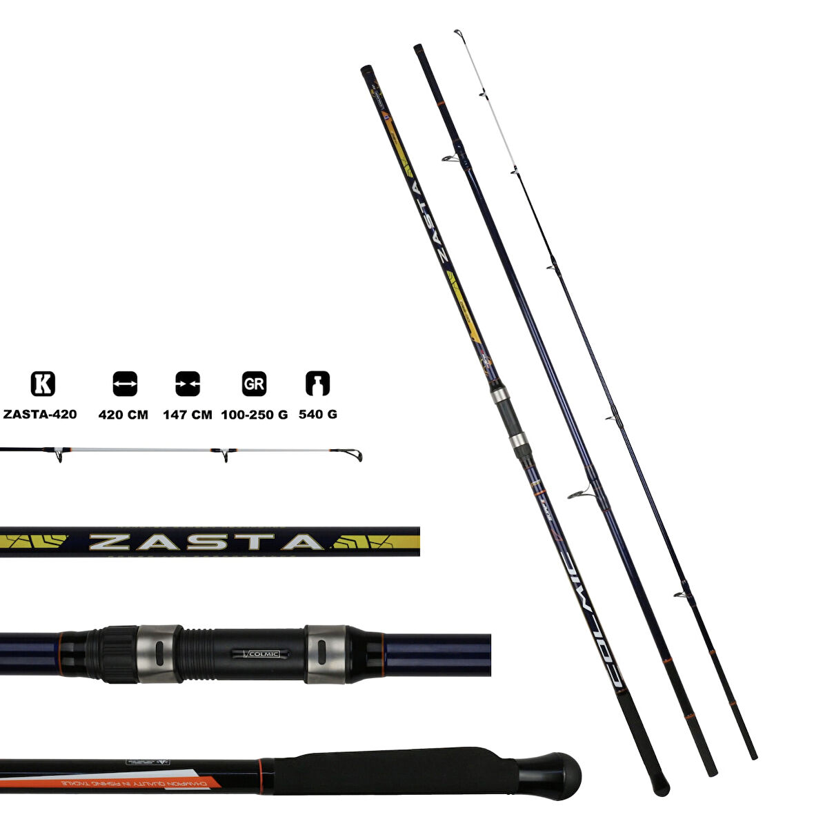 Colmic Zasta 420 Surf Kamışı 100-250 g