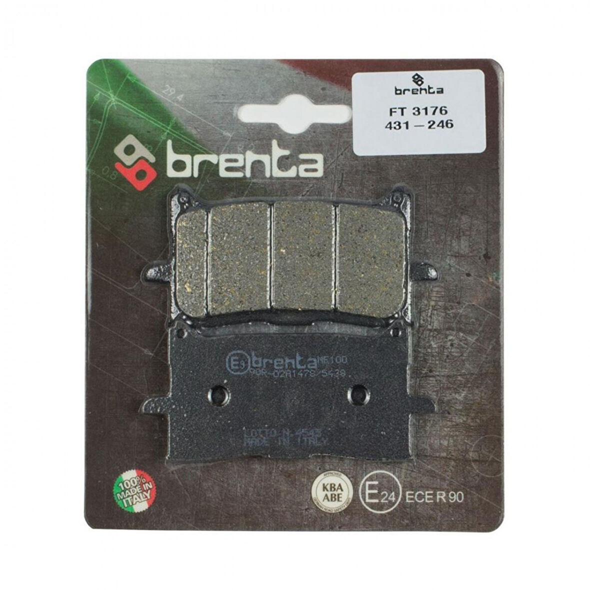 Brenta Organik Fren Balata Ft 3176 Honda Cb125r Abs 2018+ X-adv 750 18-20 Crf1000l Afrıca Twın 2018-