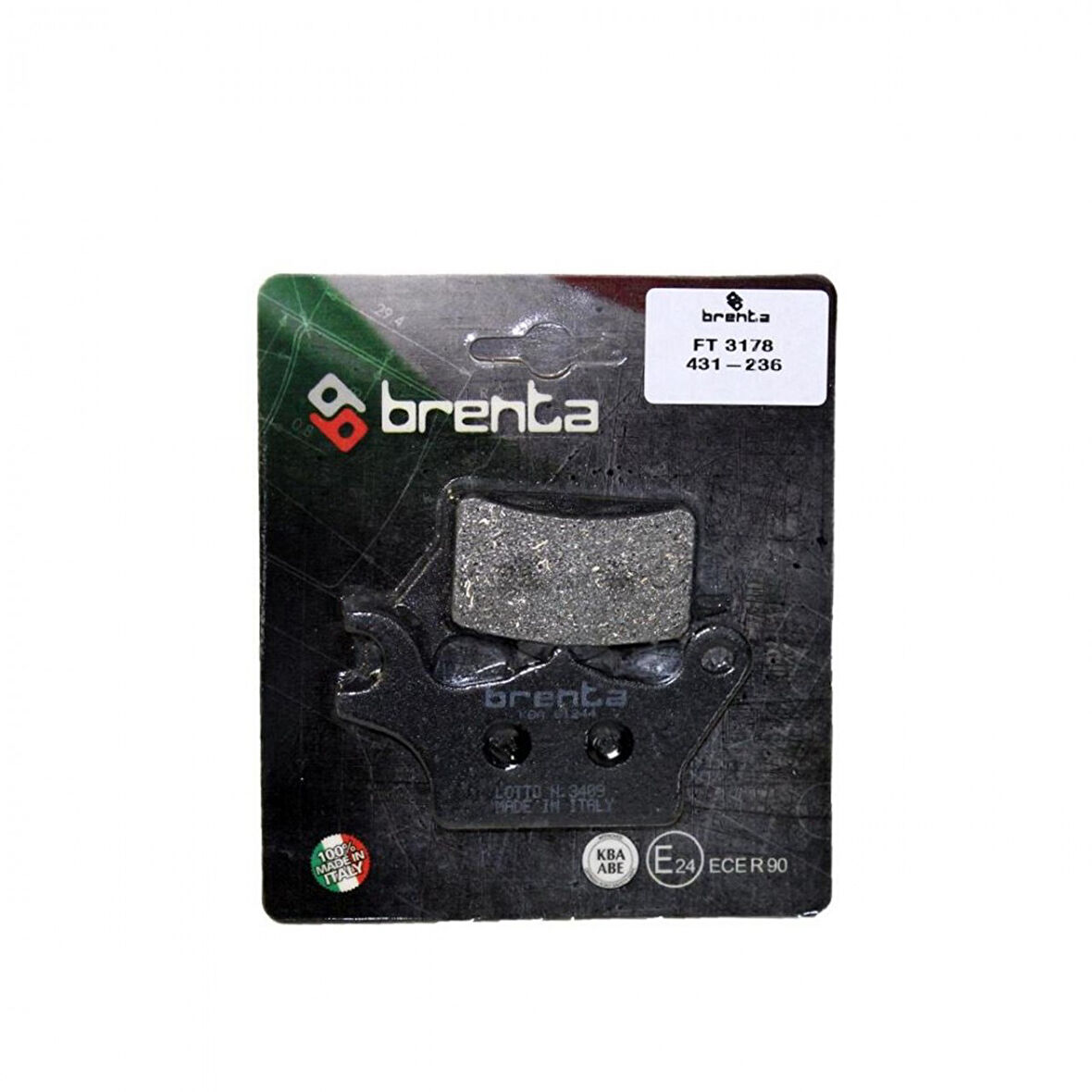 Brenta Organik Fren Balata Ft 3178 Ön Sağ Yamaha Mw Mws 125 Trıcıty Arora Zrx200 (357 - 655)
