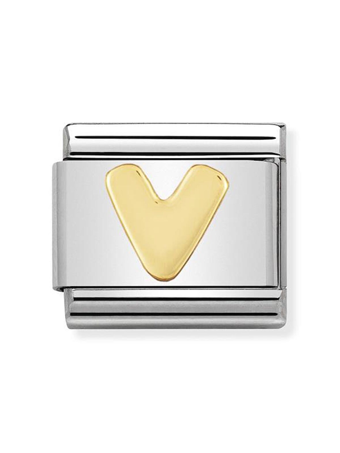 Composable Classic Dekoratif Link - Harfler - V harfi - (22 V) 18K Altın