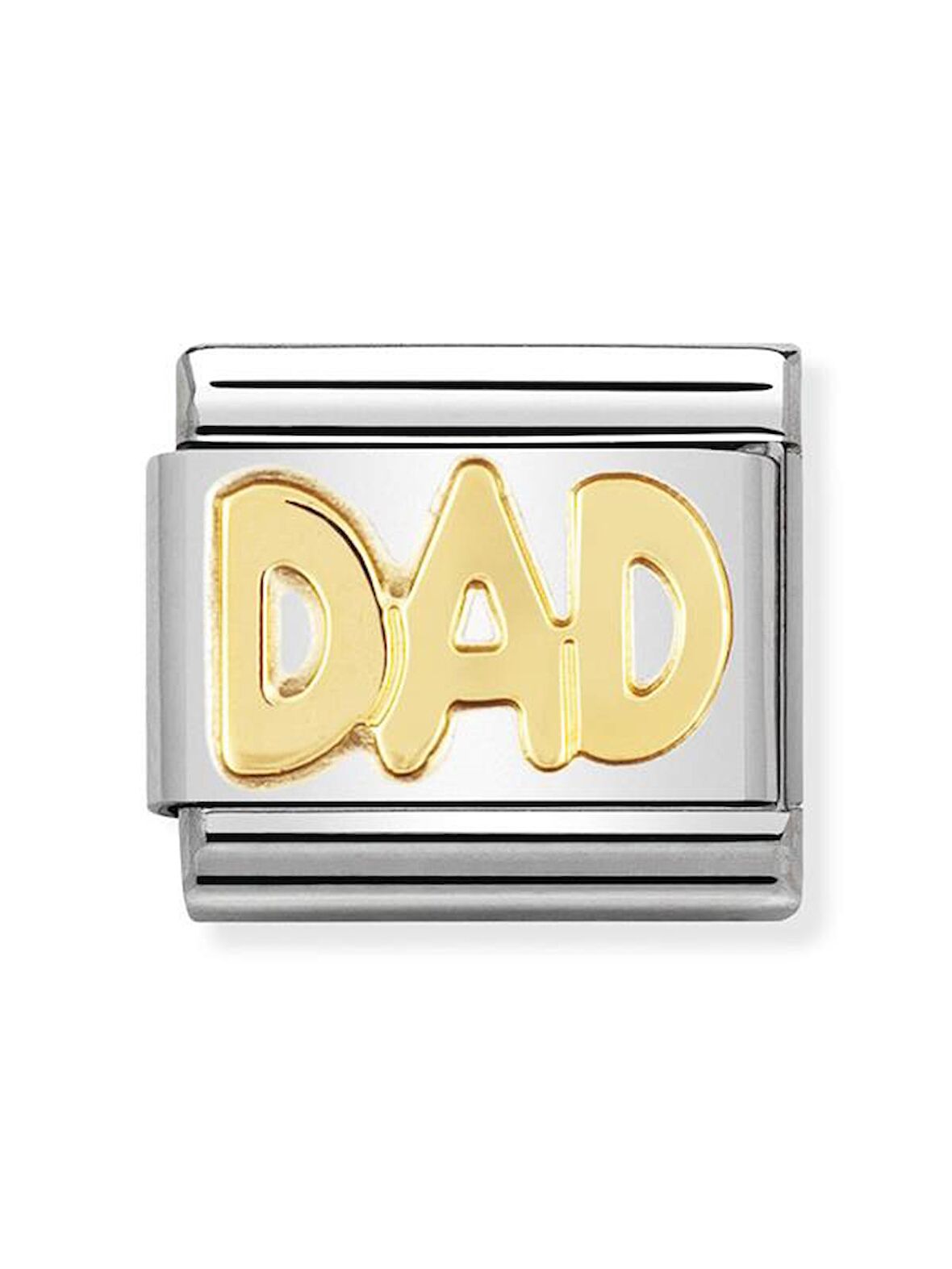 Composable Classic Dekoratif Link - Yazılar - Baba -  (11 Dad) 18K Altın