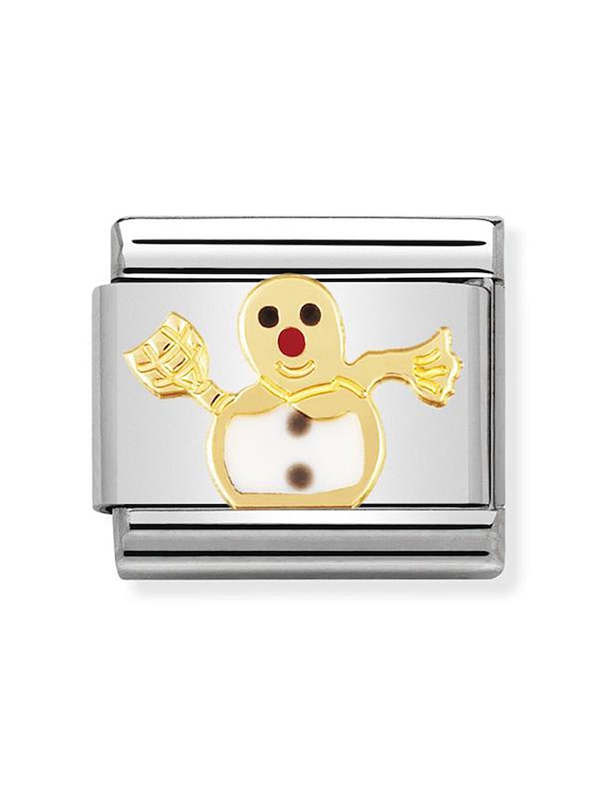 Composable Classic Dekoratif Link - Noel - Kardan adam - (04 Snowman) 18K Altın