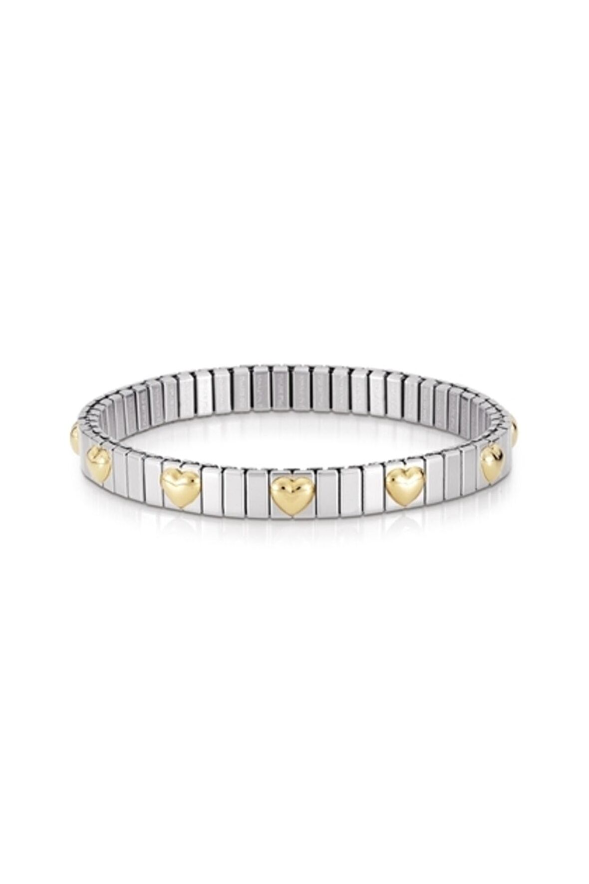 Extensıon Bracelet (s) In Stainless Steel With 18k Gold And 12 Symbols (005_heart)