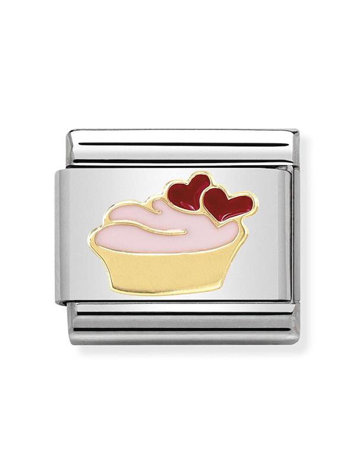 Composable Classic Dekoratif Link - Semboller - Kalpli Muffin -  18K Altın
