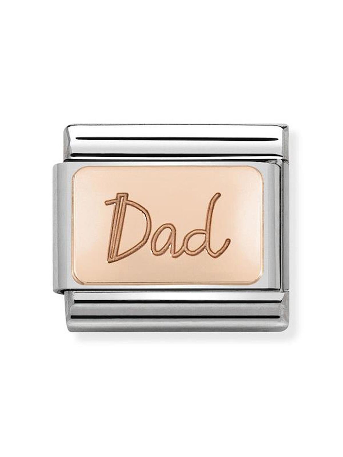 Composable Classic Dekoratif Link - Plakalar Mesajlar - Baba -  9K Rose Altın