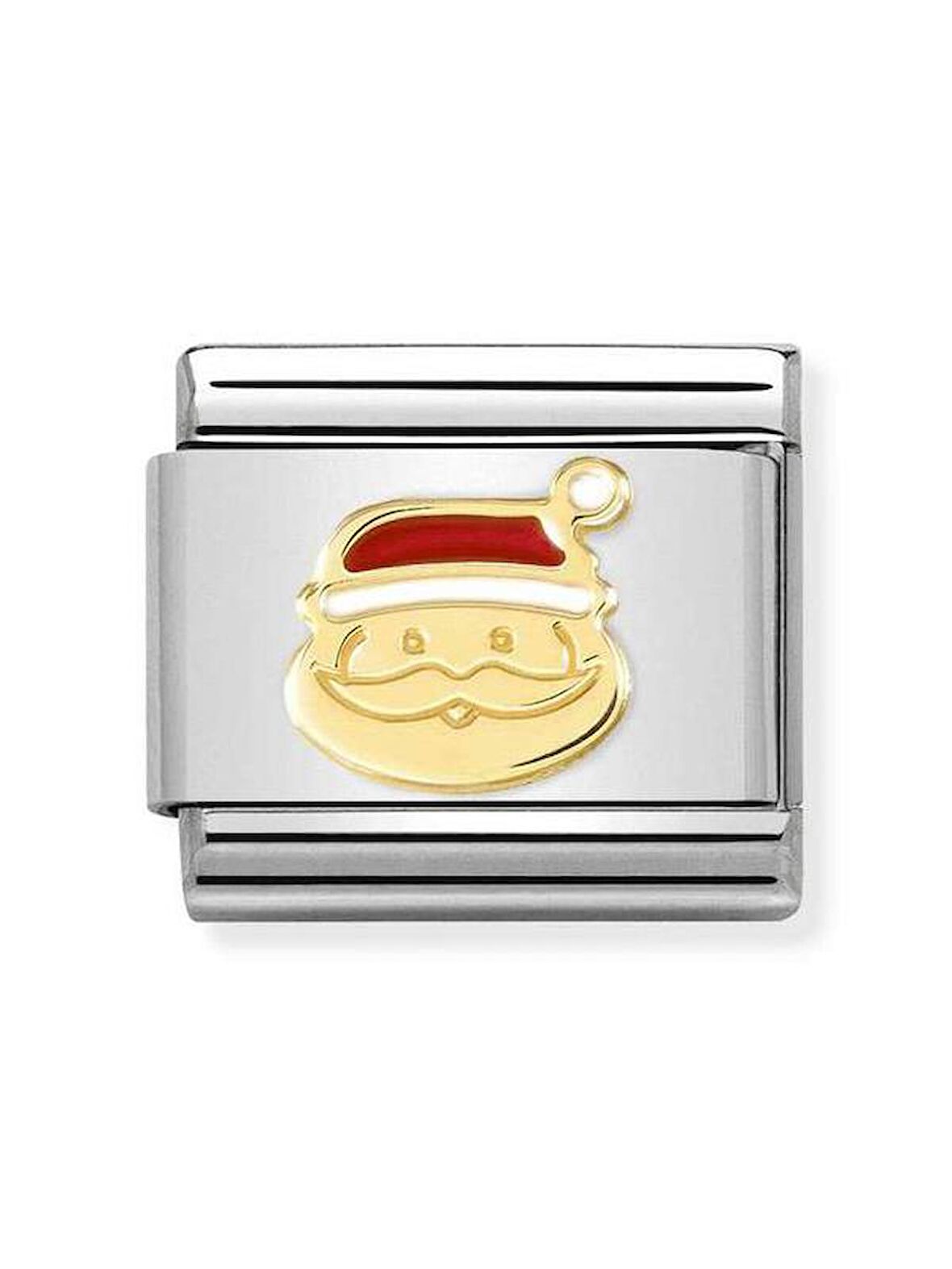Composable Classic Dekoratif Link - Noel - Noel Baba - (24 Face of Santa Claus) 18K Altın