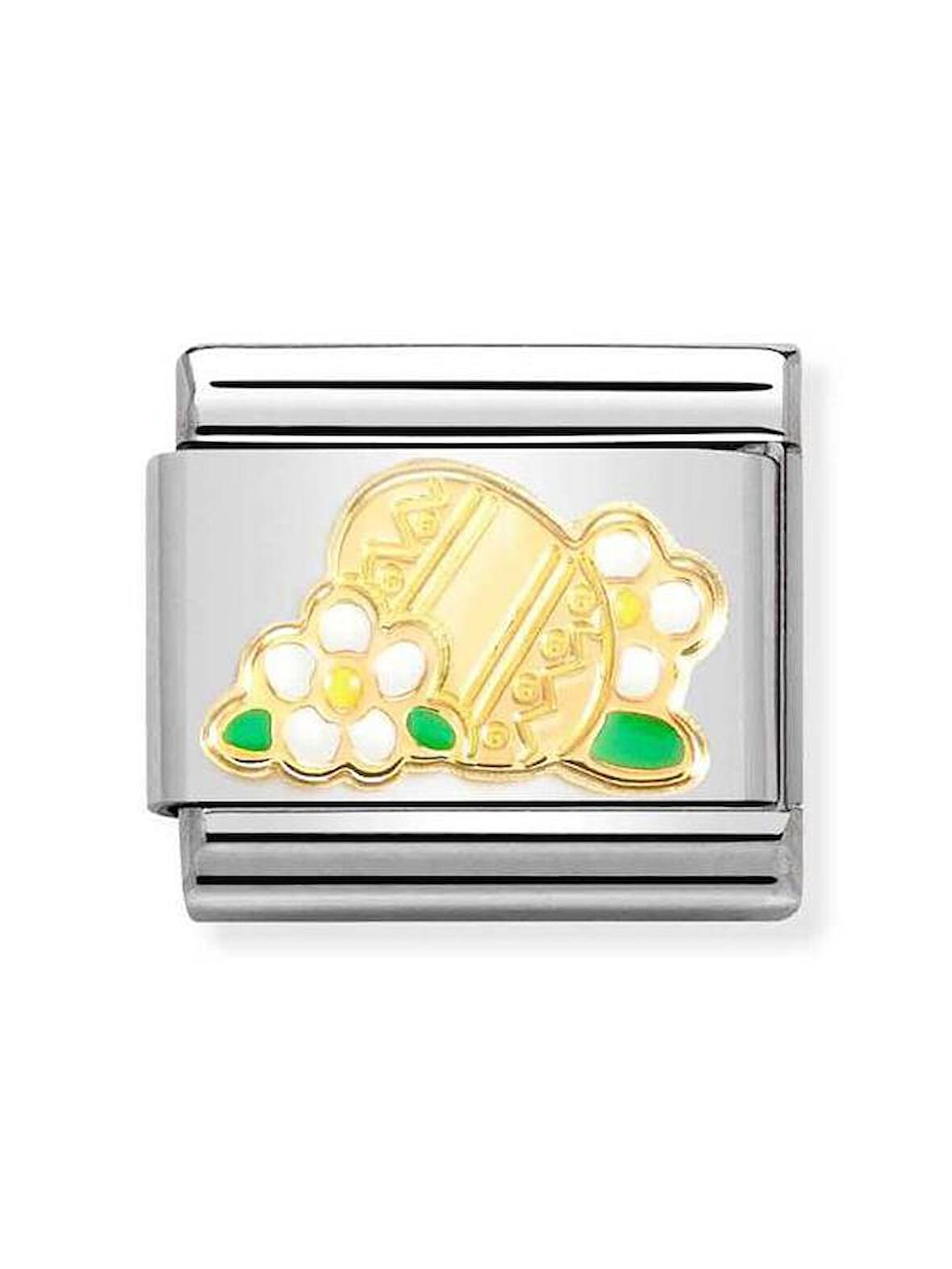 Composable Classic Dekoratif Link - Semboller - Paskalya Çiçekleri Yumurtalar -  18K Altın