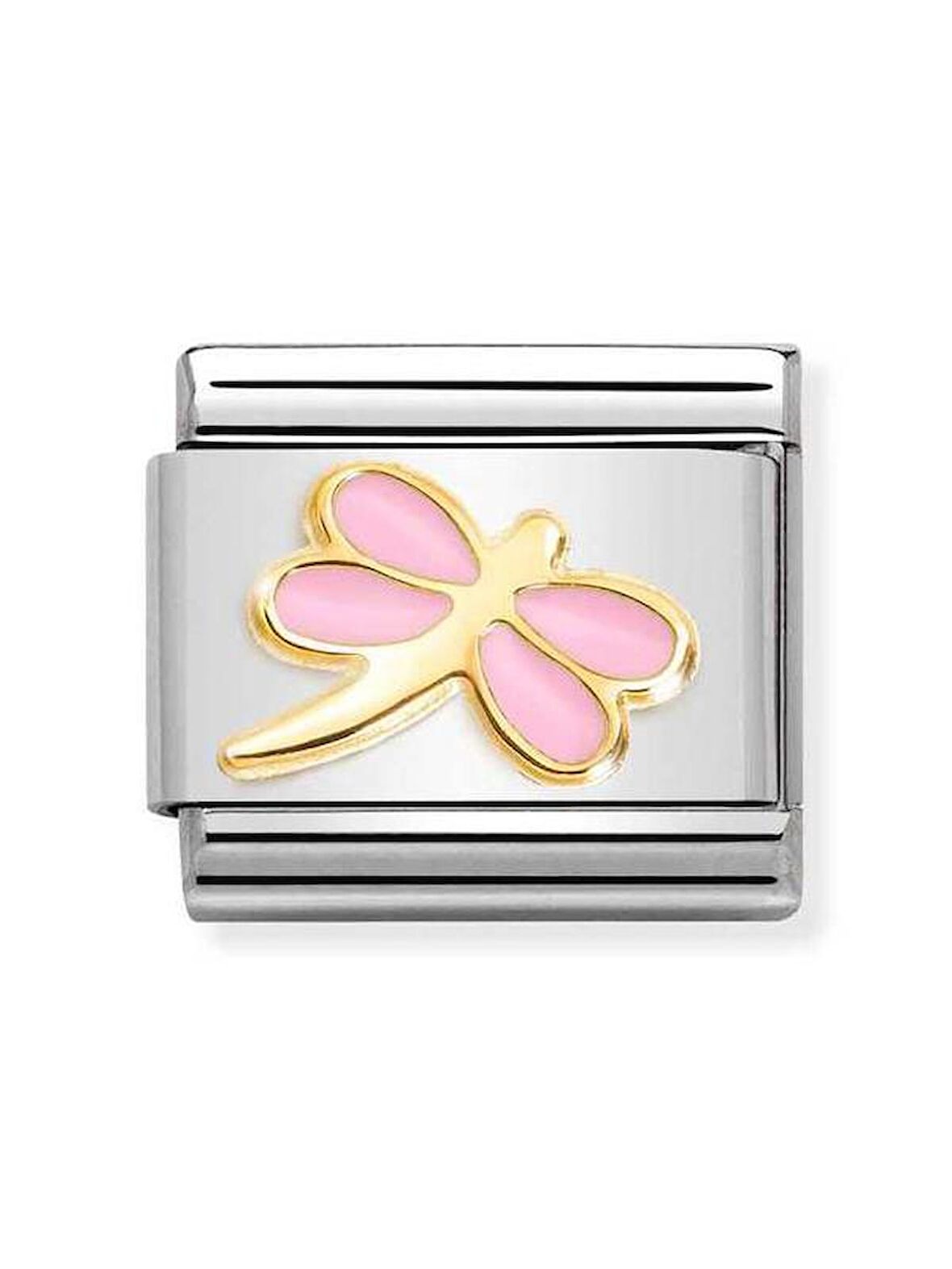 Composable Classic Dekoratif Link - Semboller - Pembe yusufçuk -  18K Altın