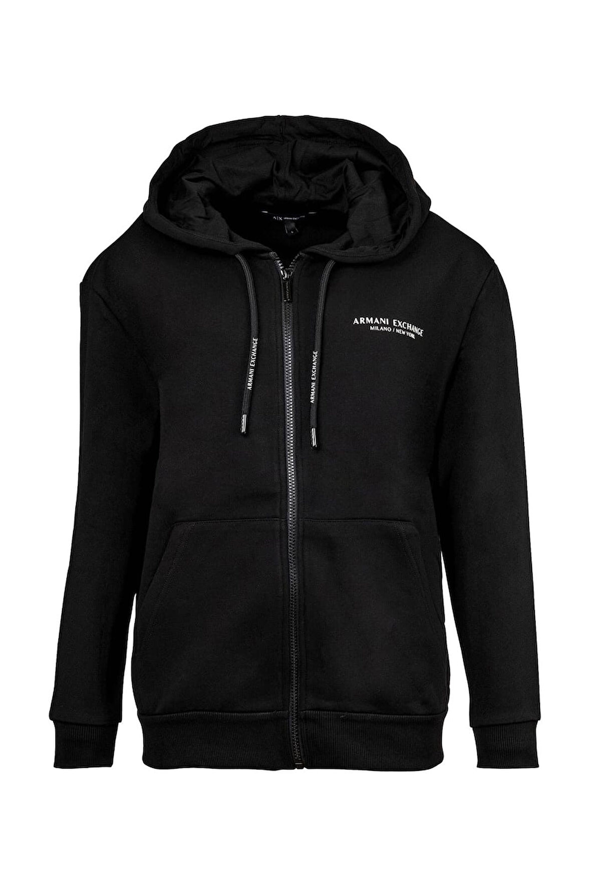 Kadın Regular Fit Fermuarlı Kapüşonlu Sweatshirt - Siyah | L