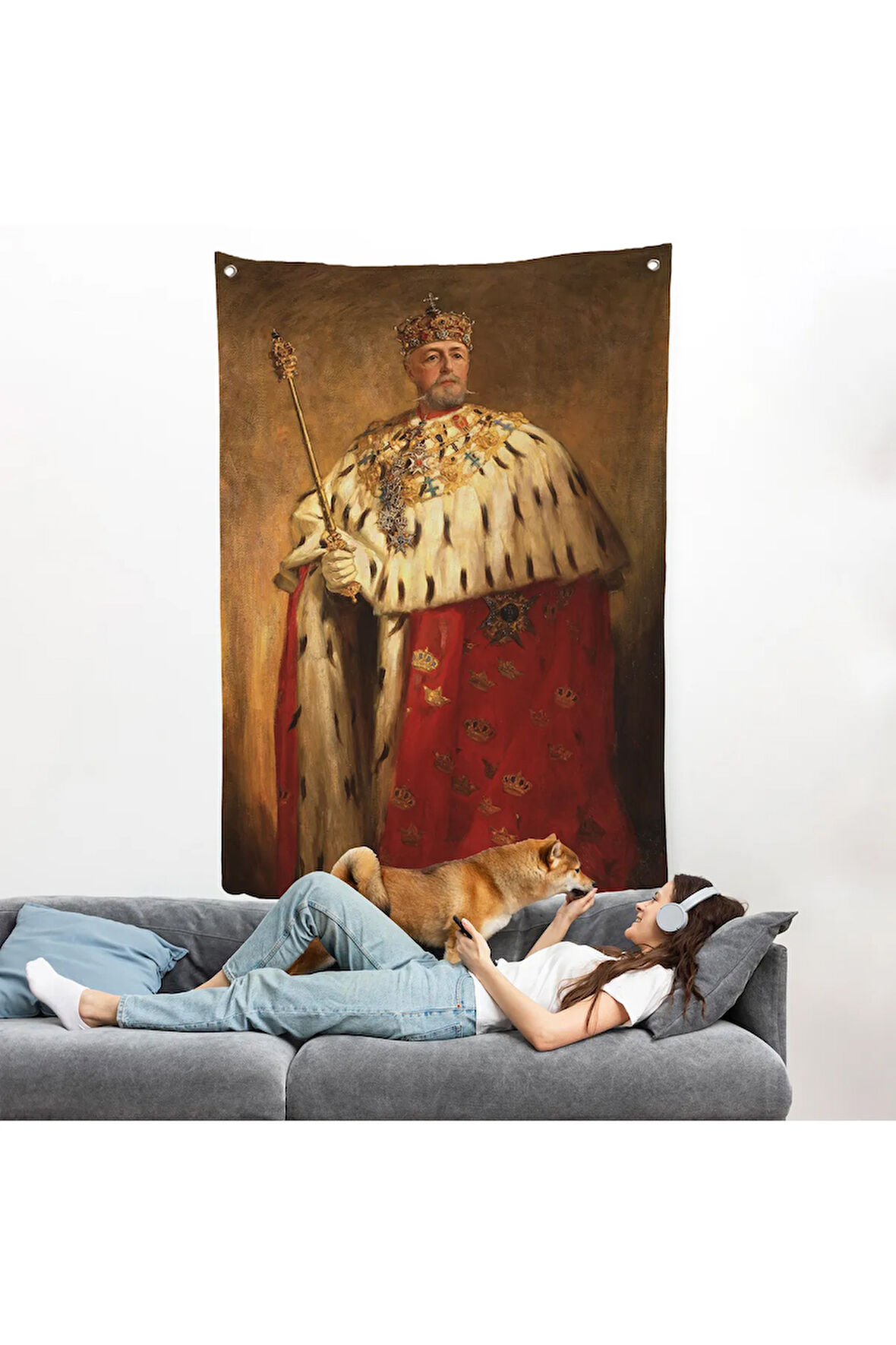 Oscar Frederick II'nin Portre Duvar Örtüsü-8037