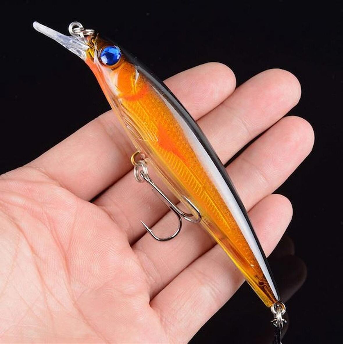 11cm 13.4gr ÇİFT KARBON ÇELİK KANCALI YEM