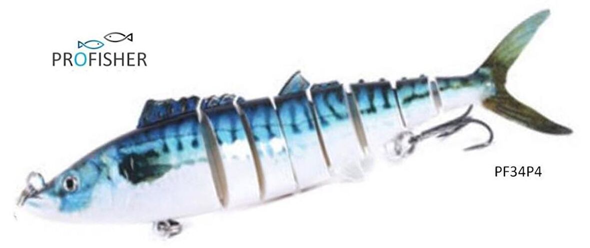 Profisher 8 Eklem 2 Kanca P4 Tuna Sert Sahte Yem 38 gr 18 cm