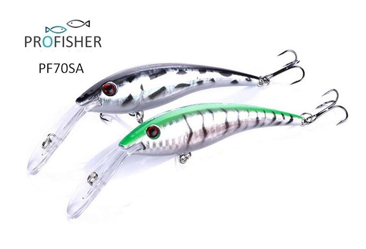 PROFISHER 2 Renk Set 2 Kanca Sahte Balık Yem 15,6 gr 12 cm Long Jaw A