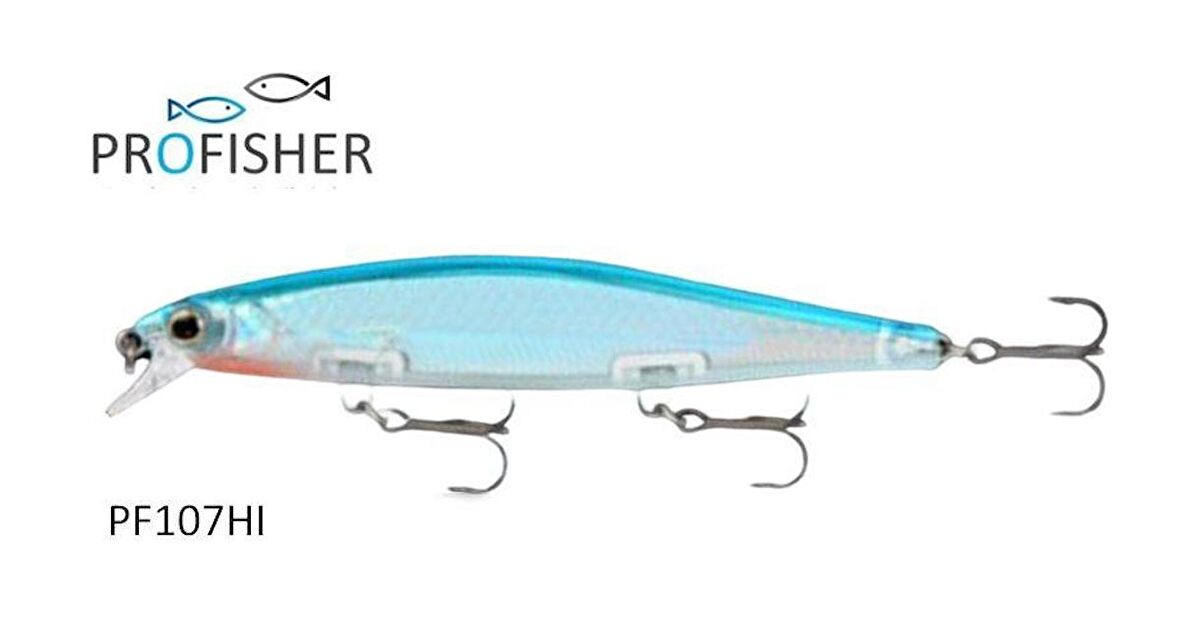 PROFISHER 3 Kanca Sahte Yem Yavaş Çökme 13 gr 11 cm Blue Sky