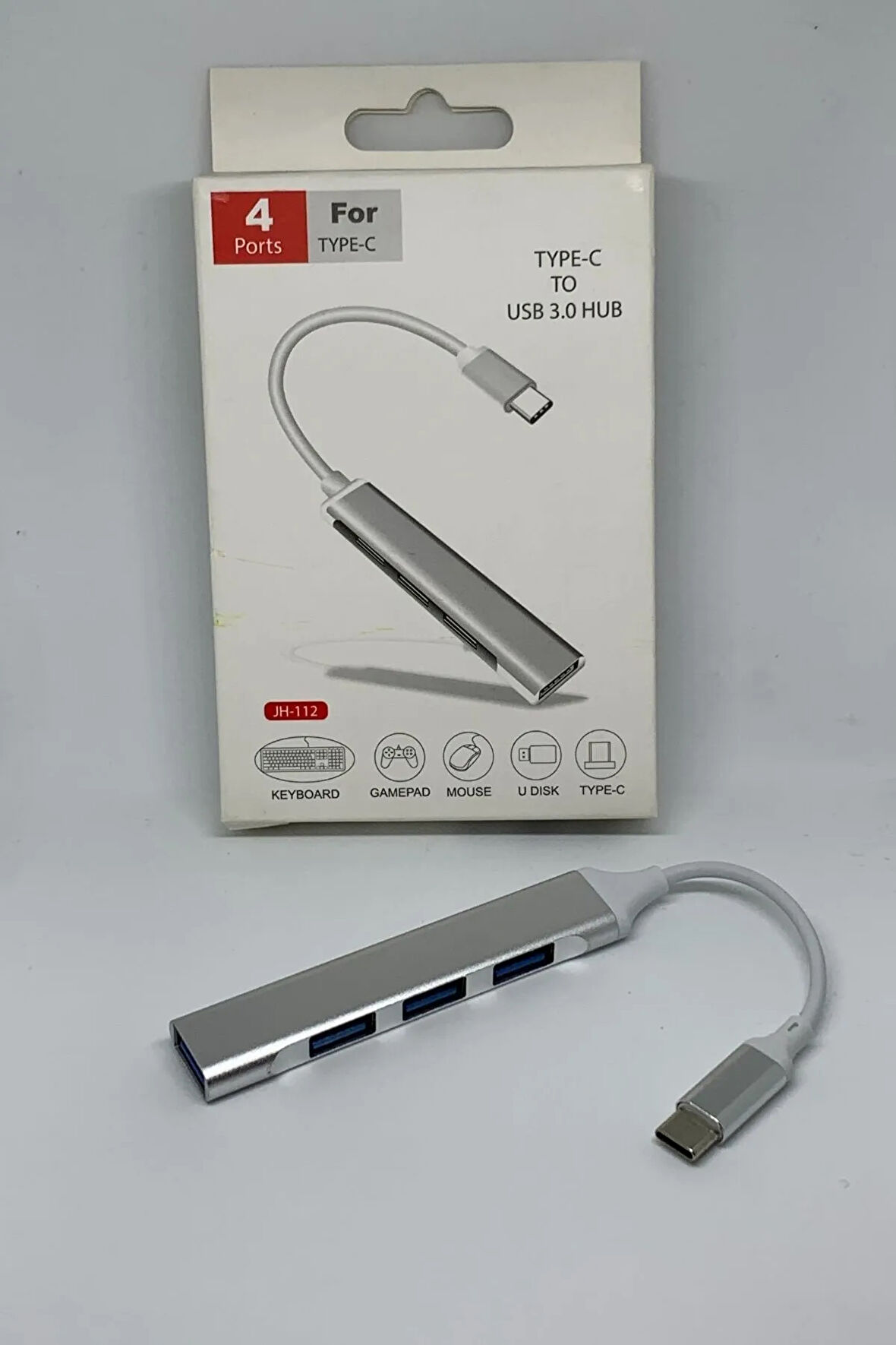 All 4 In 1 Type-C To USB 3.0 Hub Adaptör Çevirici Dönüştürücü Çoğaltıcı
