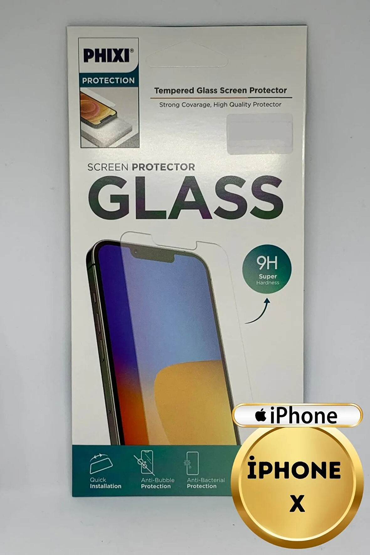 Iphone X Uyumlu Temperli Tam Koruma Şeffaf Cam Ekran Koruyucu